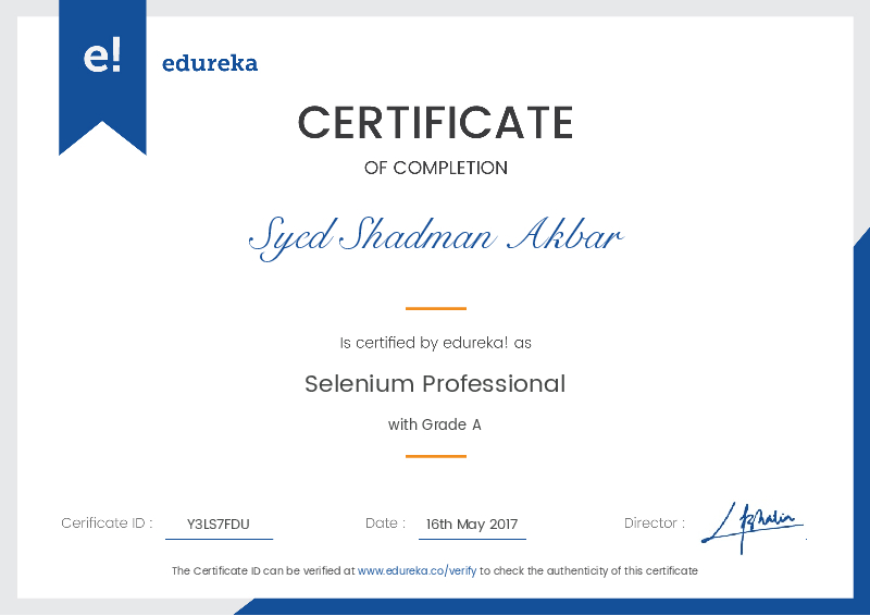 certificate!