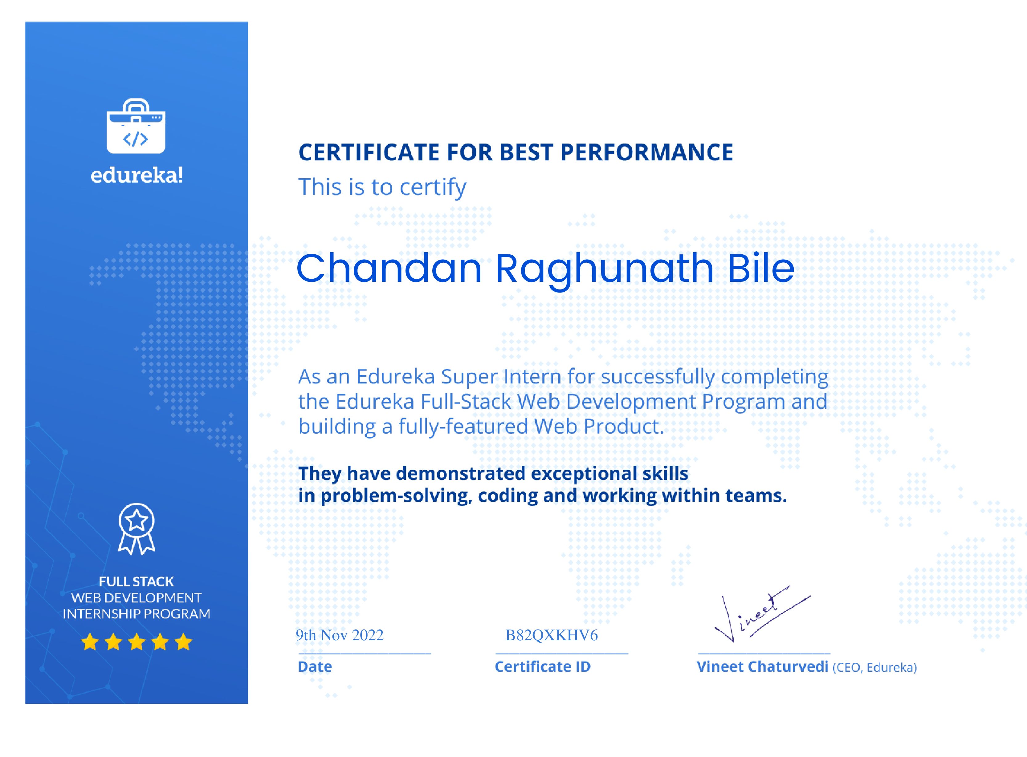 certificate!