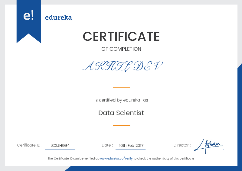 certificate!