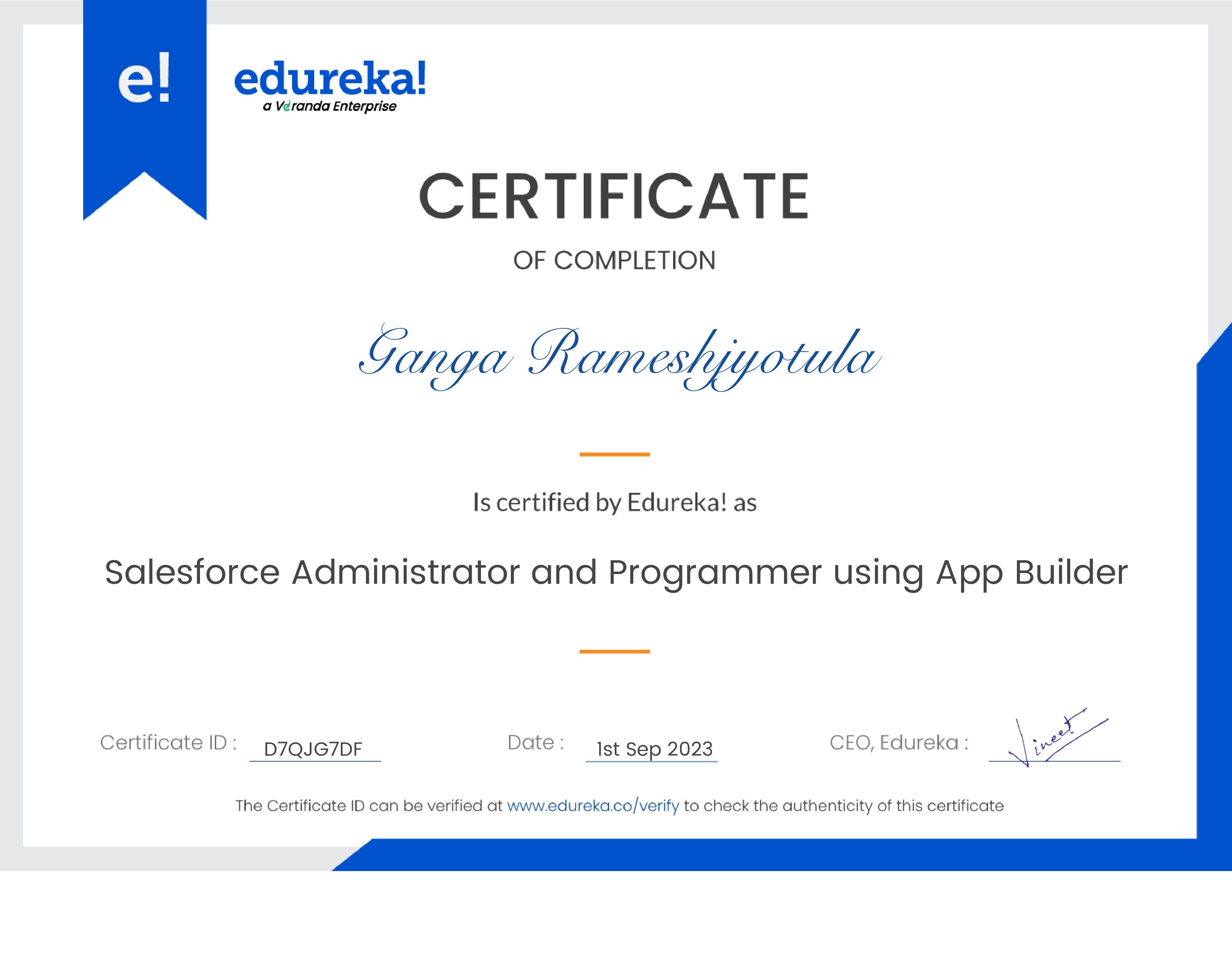 certificate!