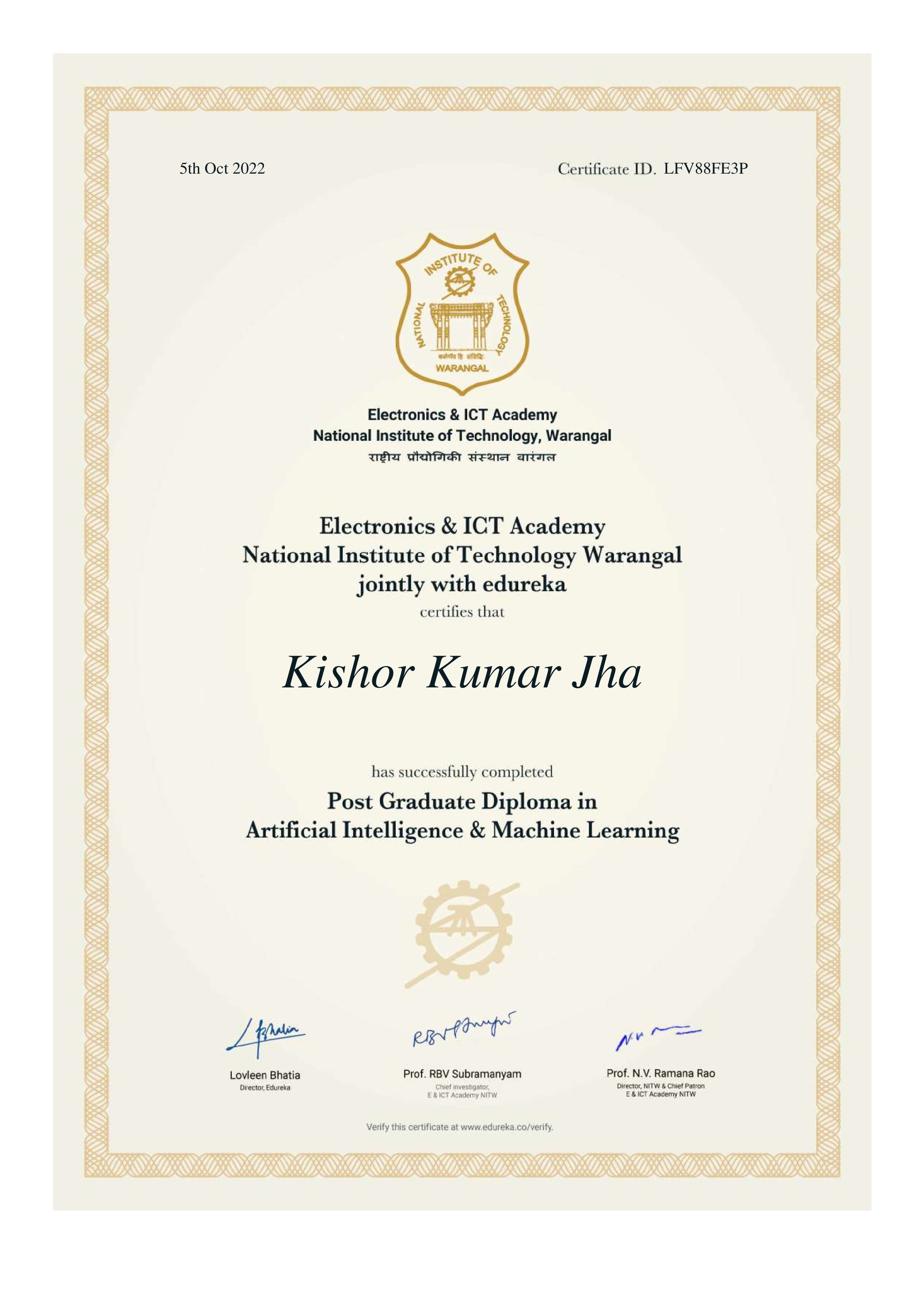 certificate!