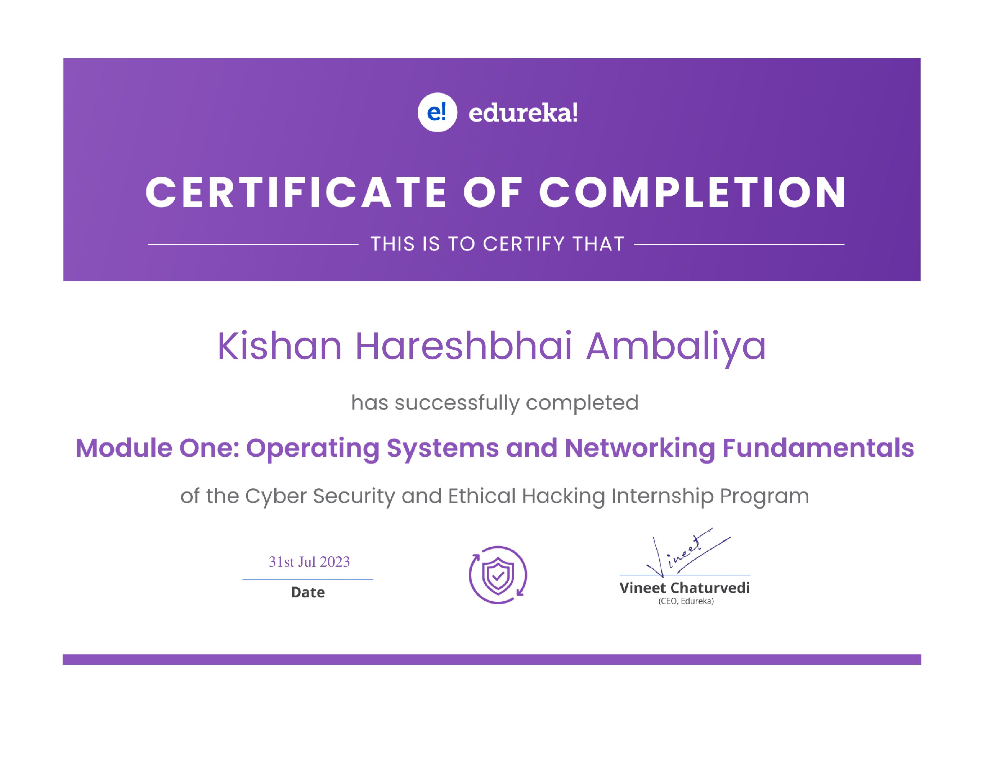 certificate!