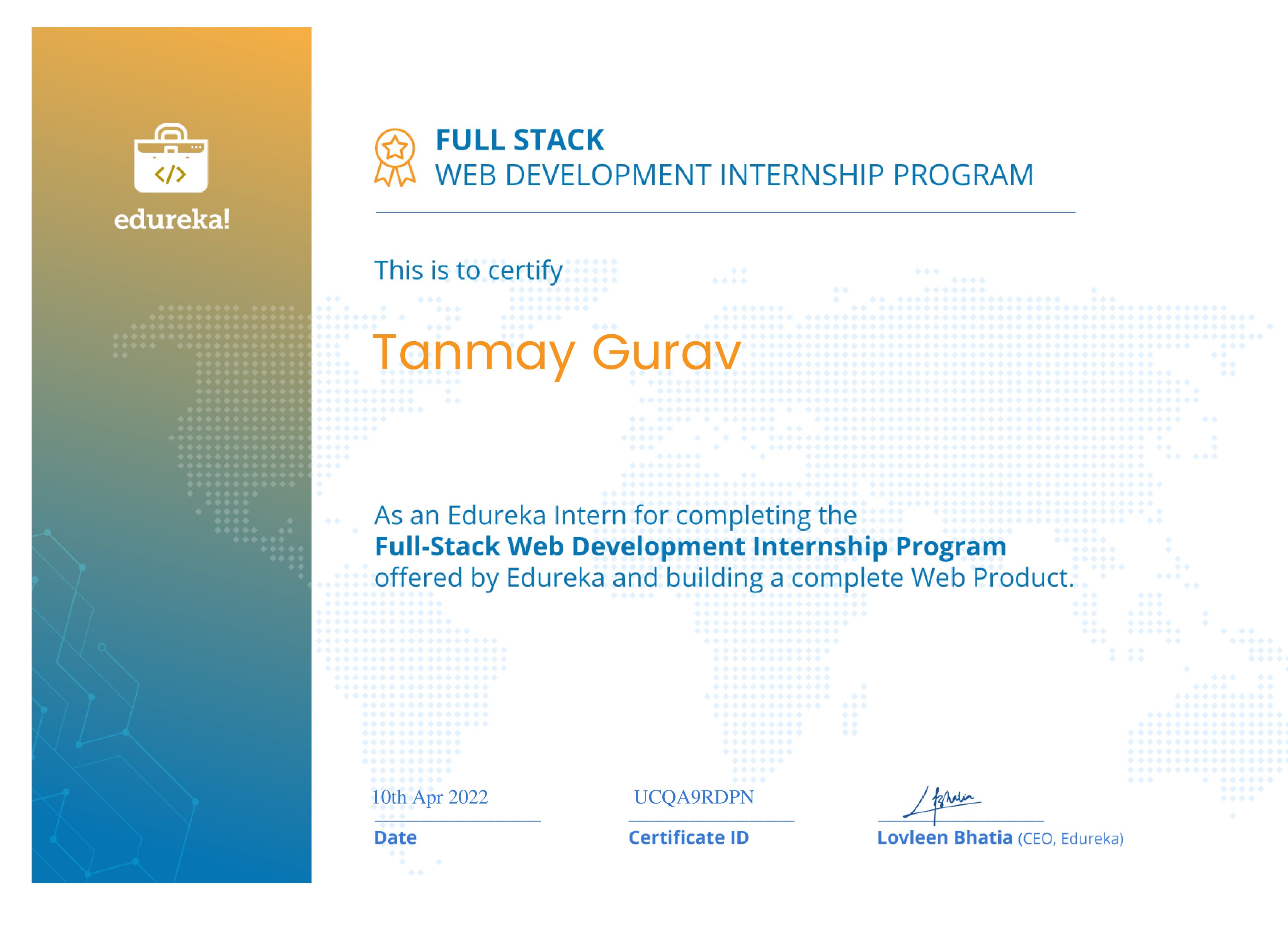 certificate!
