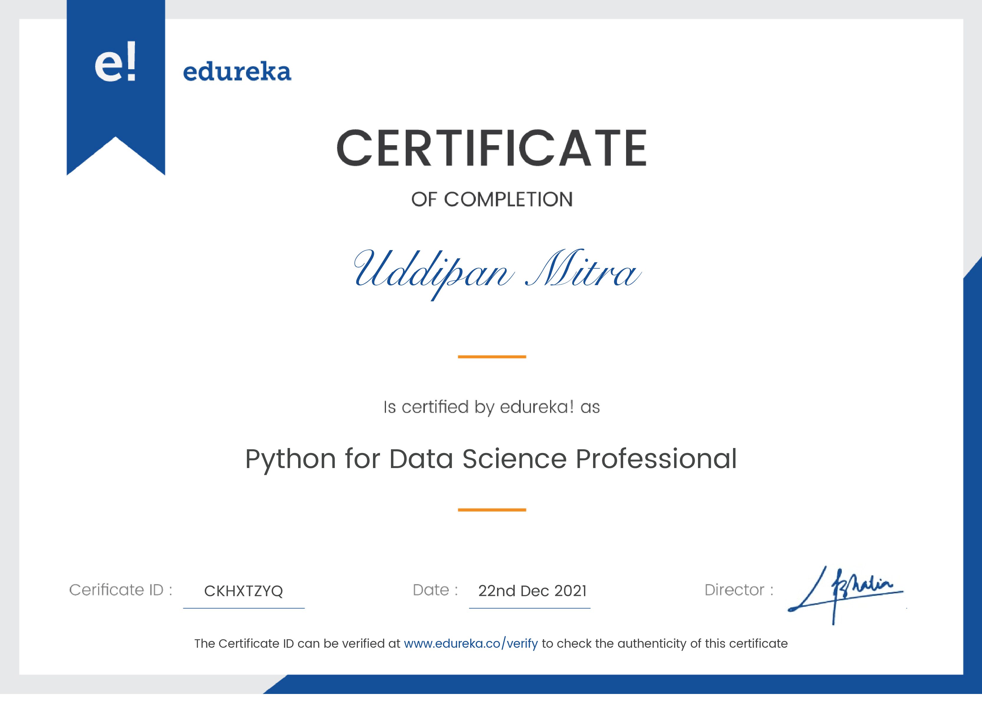 certificate!
