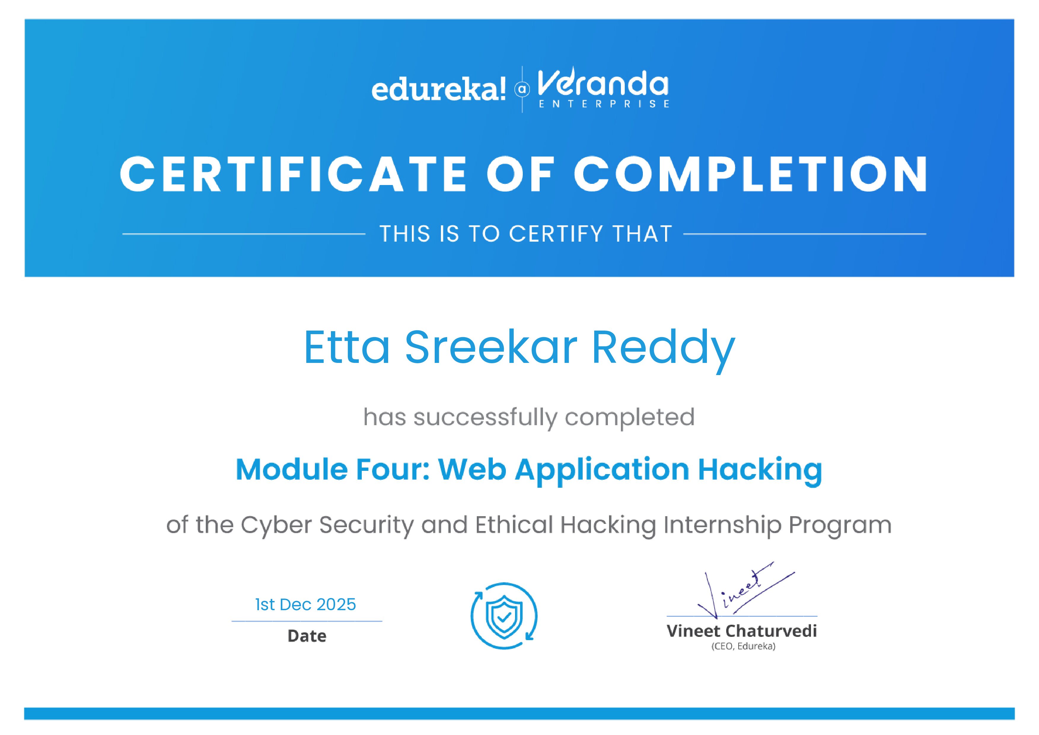 certificate!