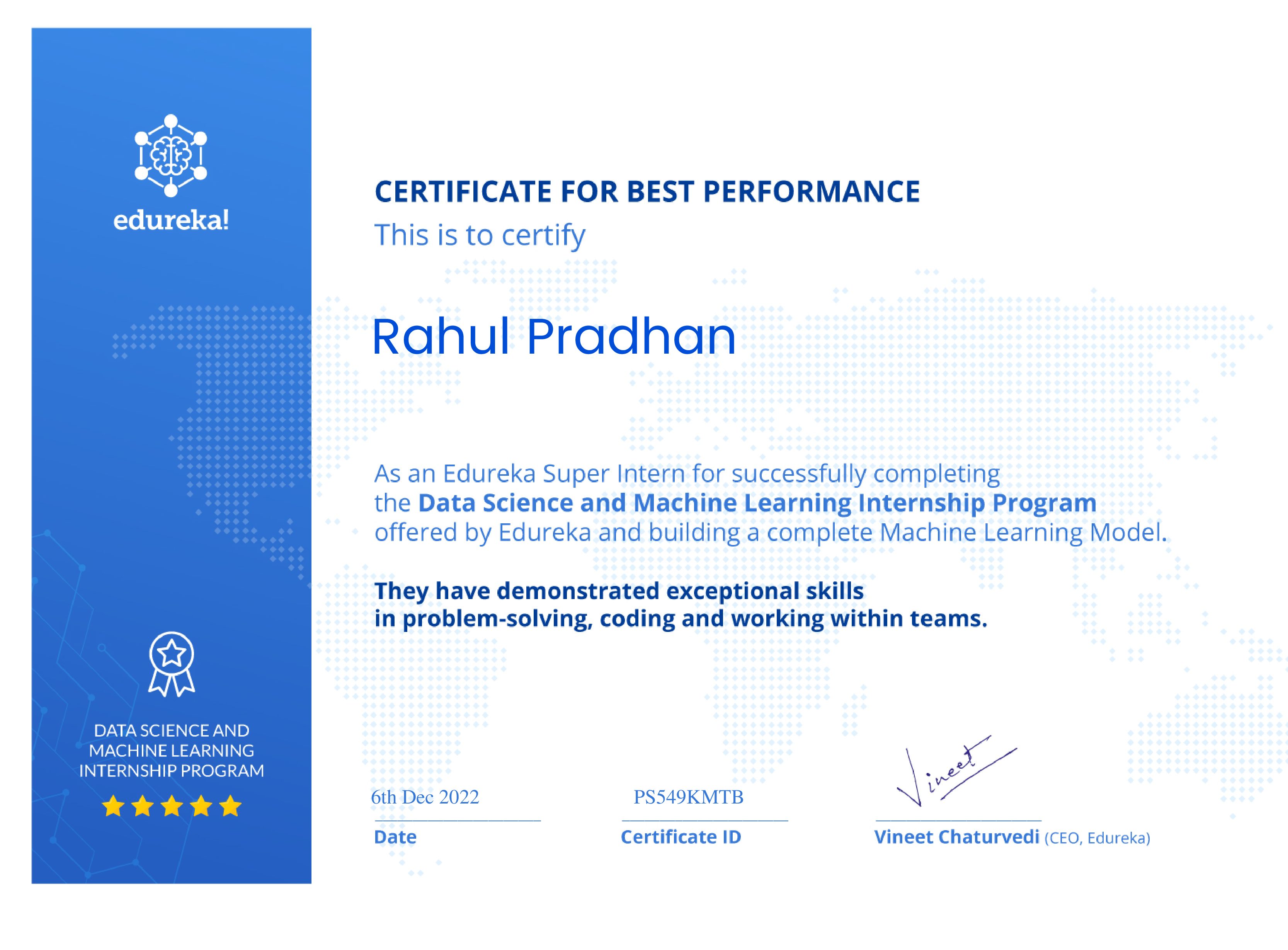 certificate!