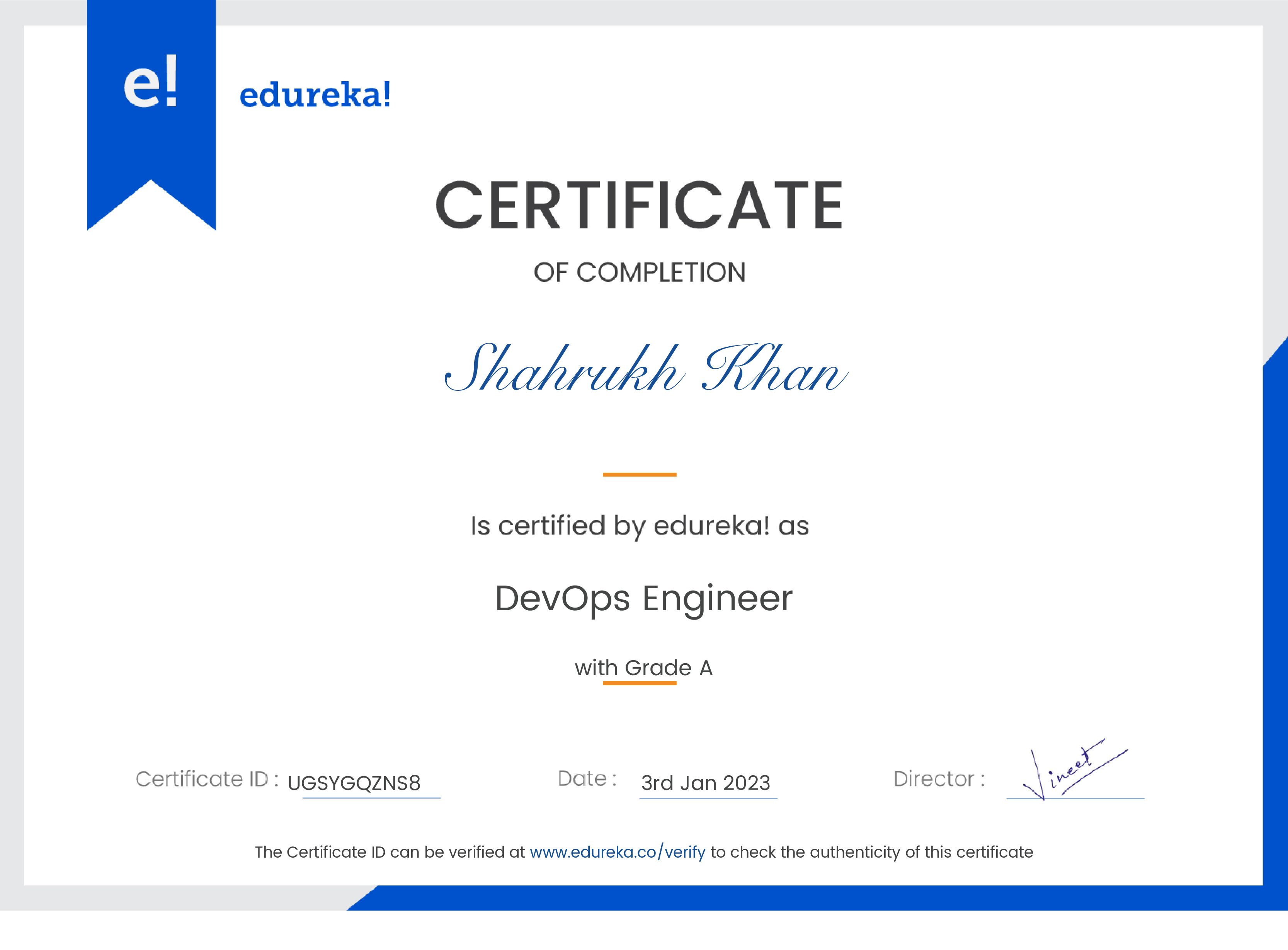 certificate!