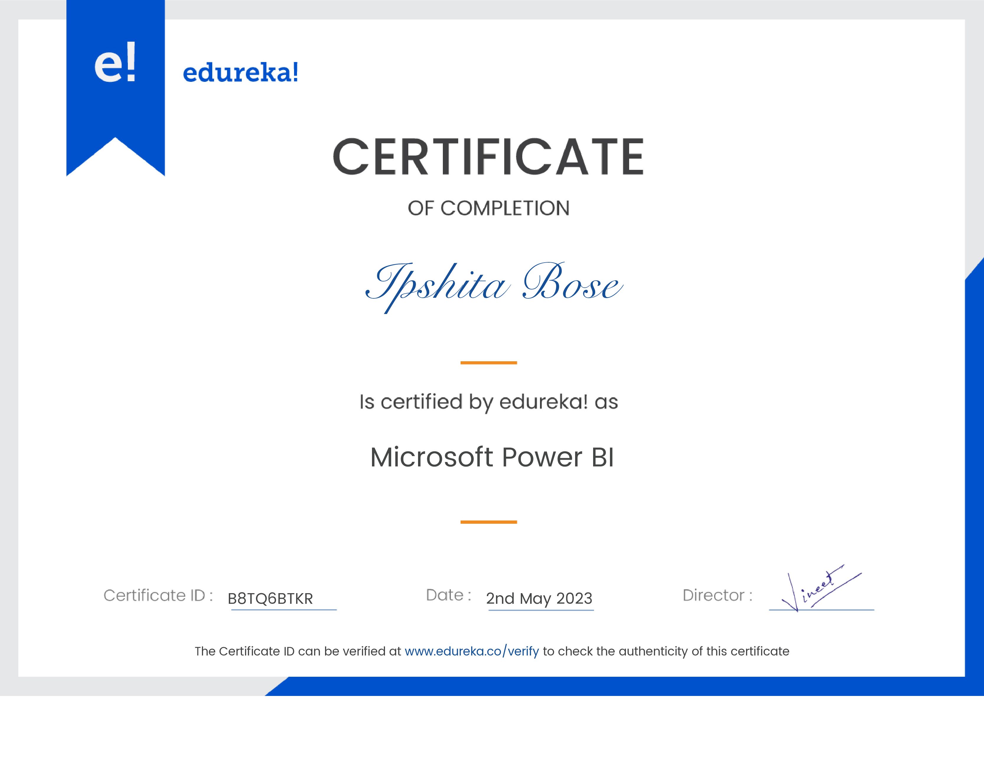 certificate!