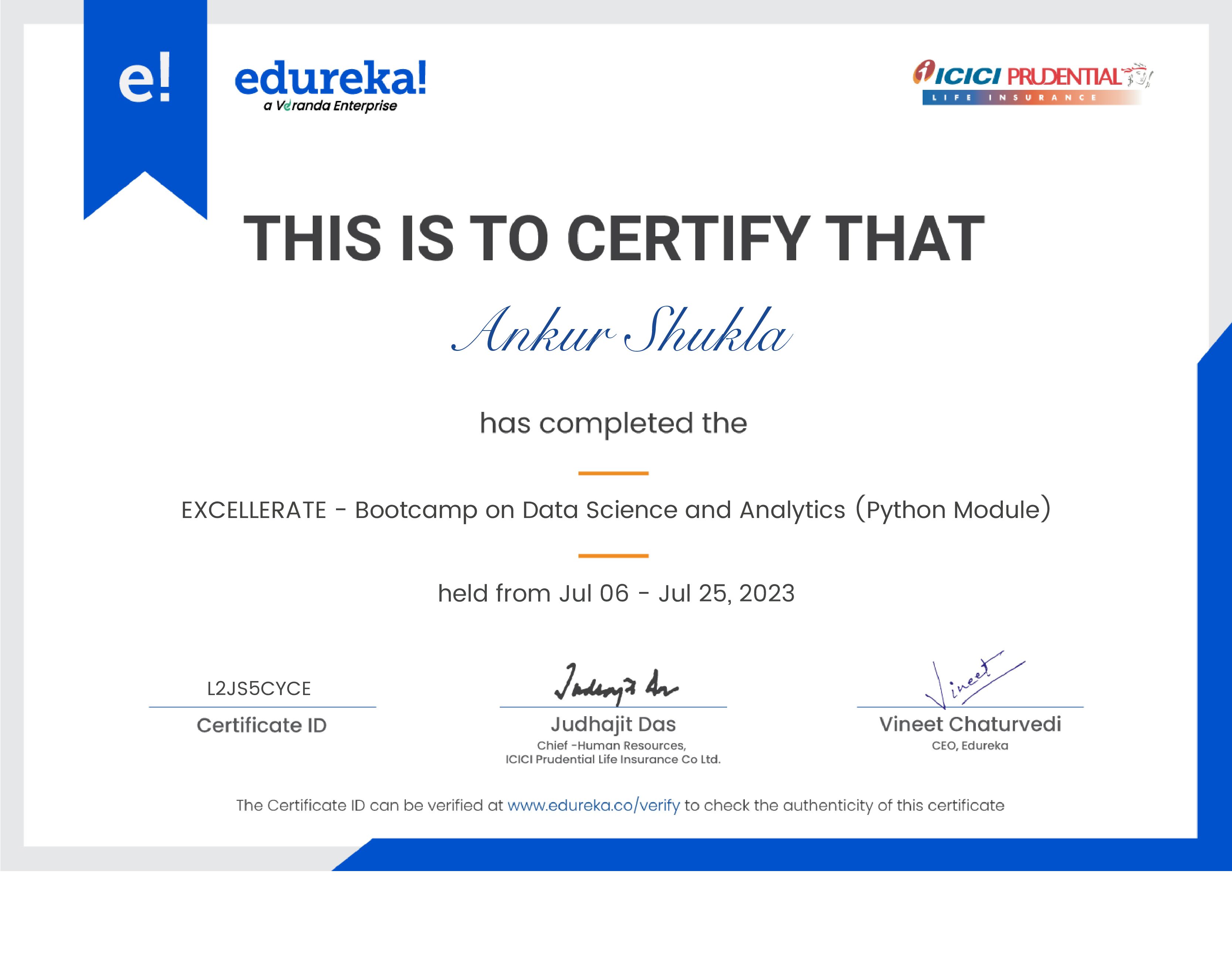 certificate!