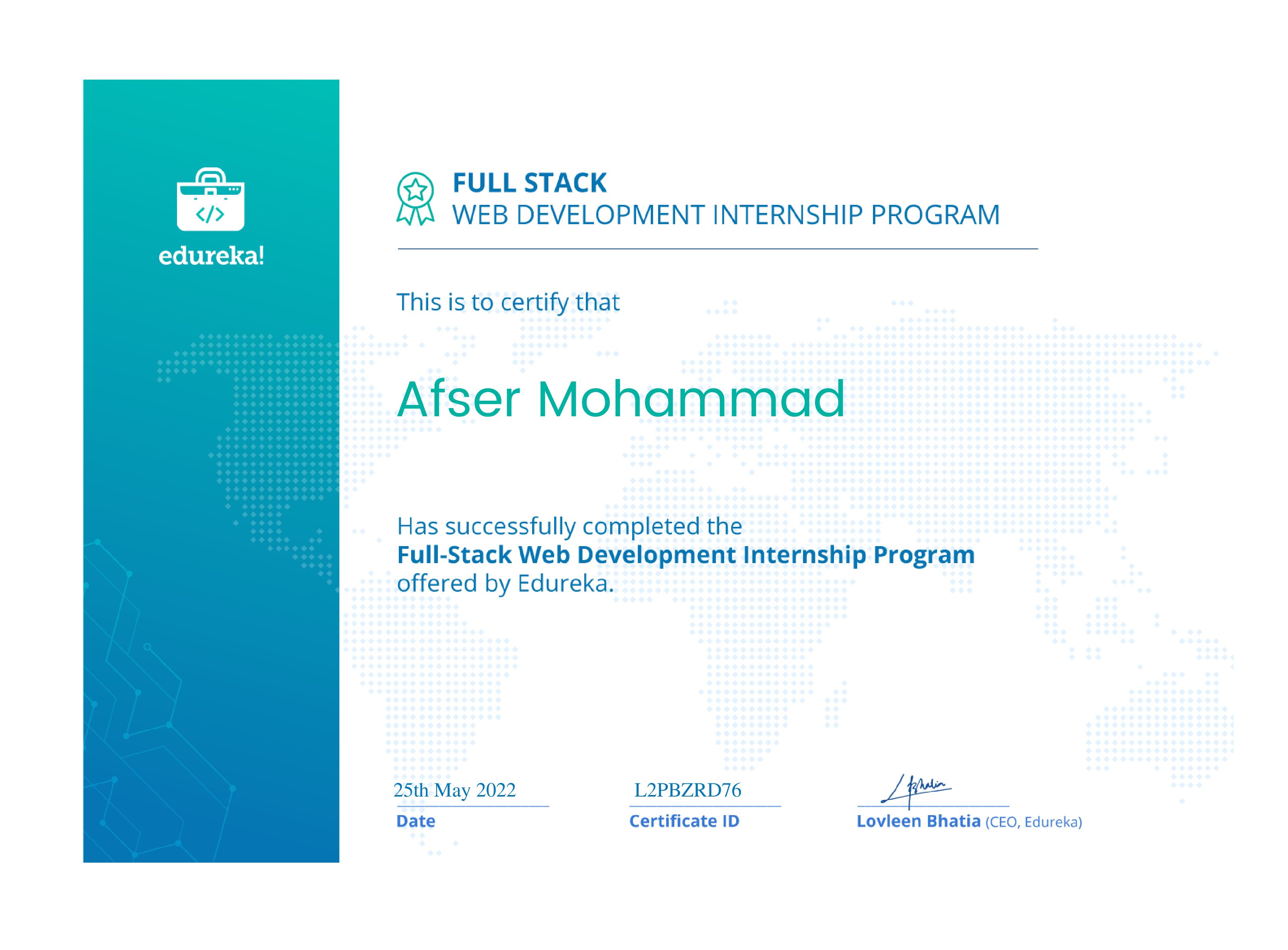 certificate!
