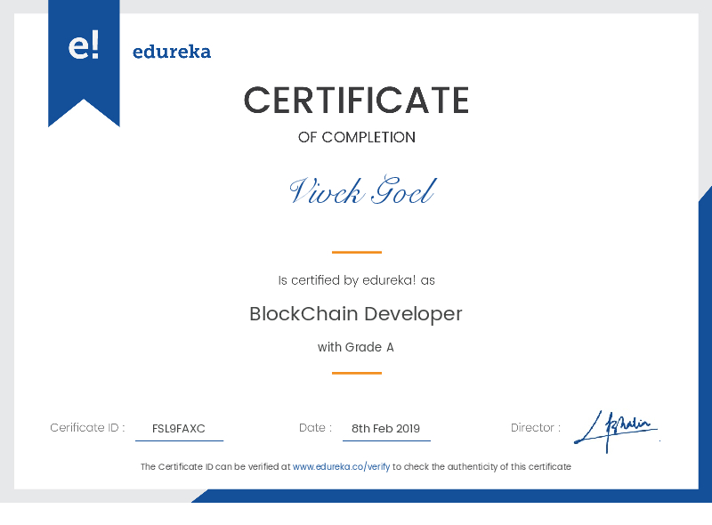 certificate!