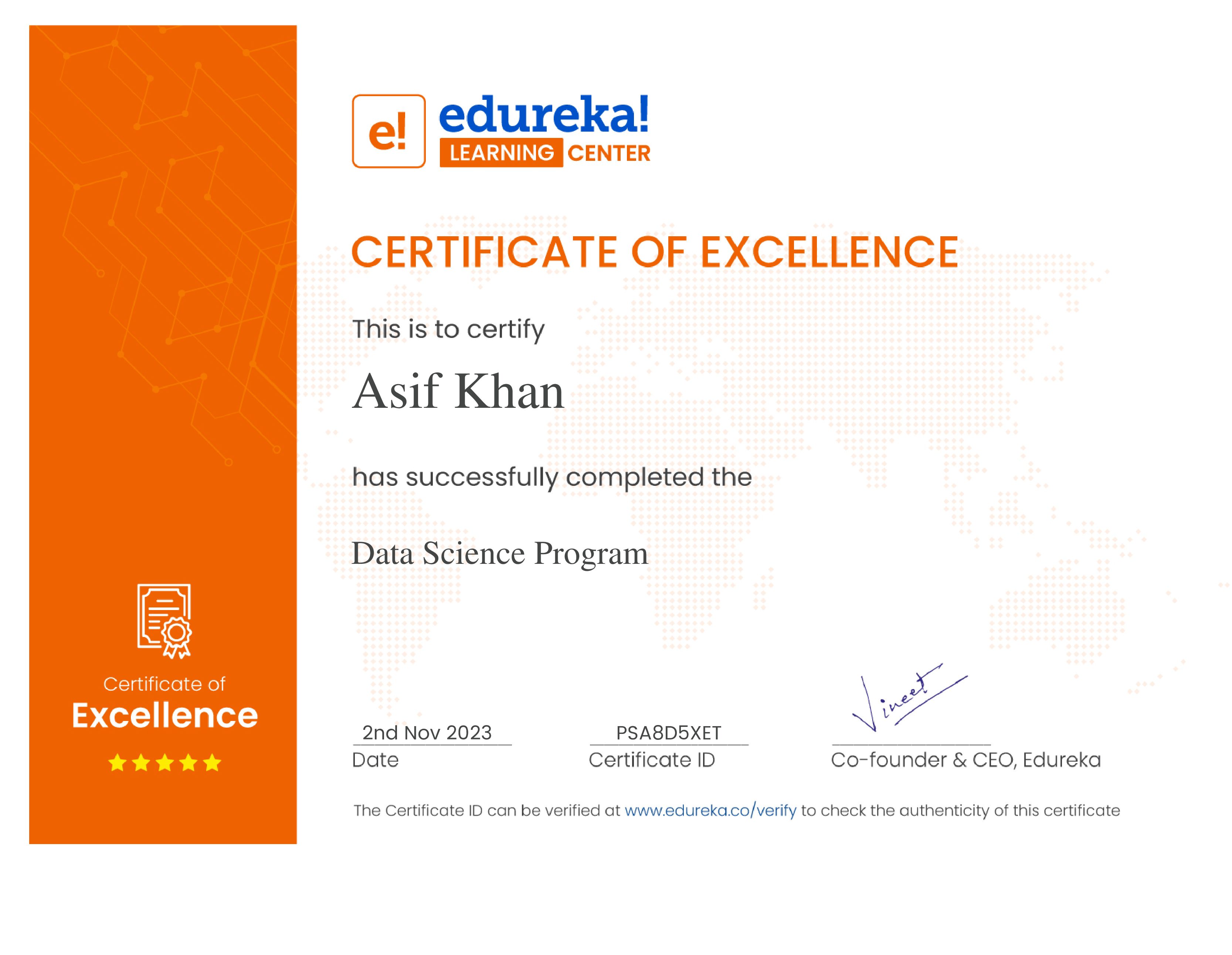 certificate!