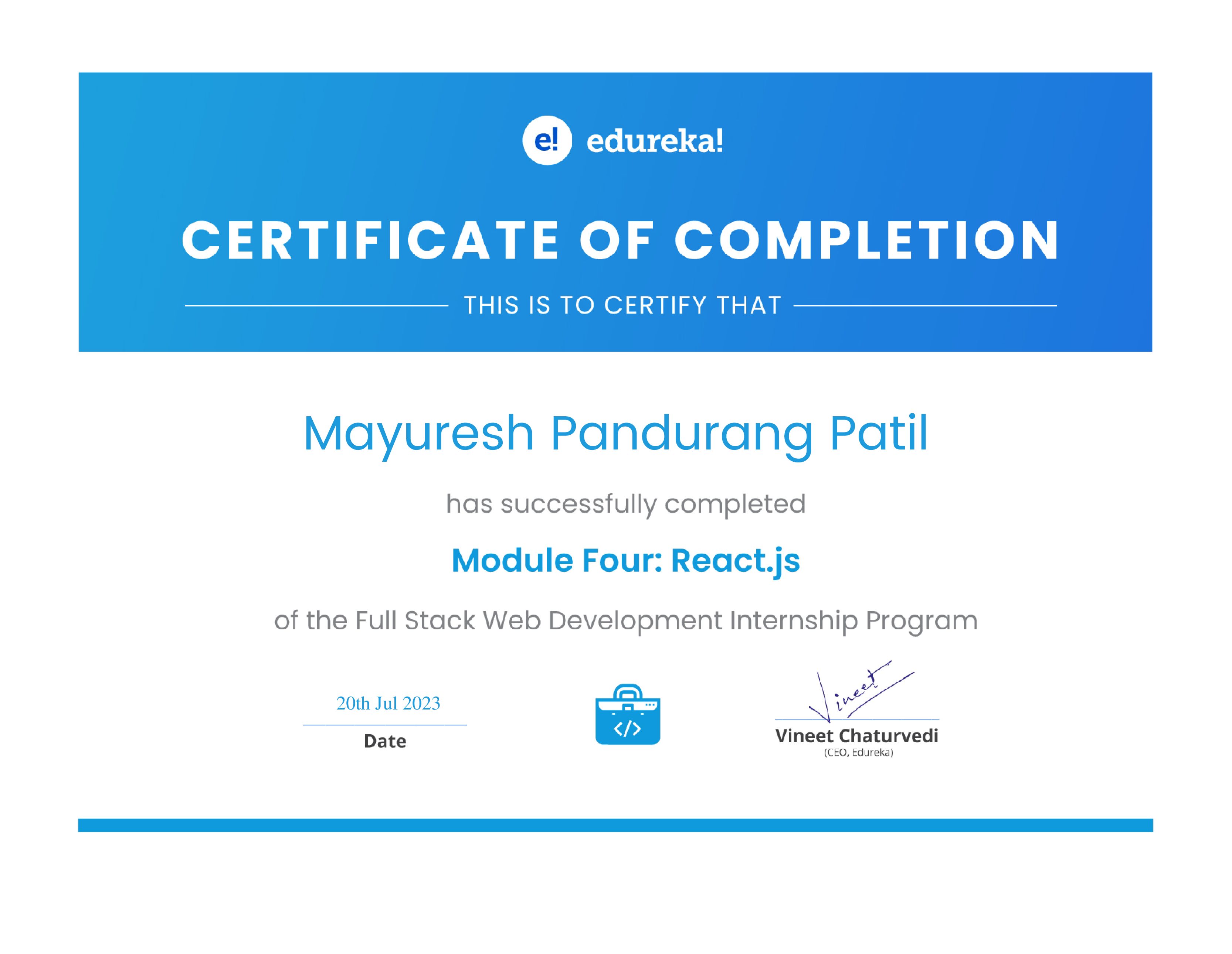certificate!