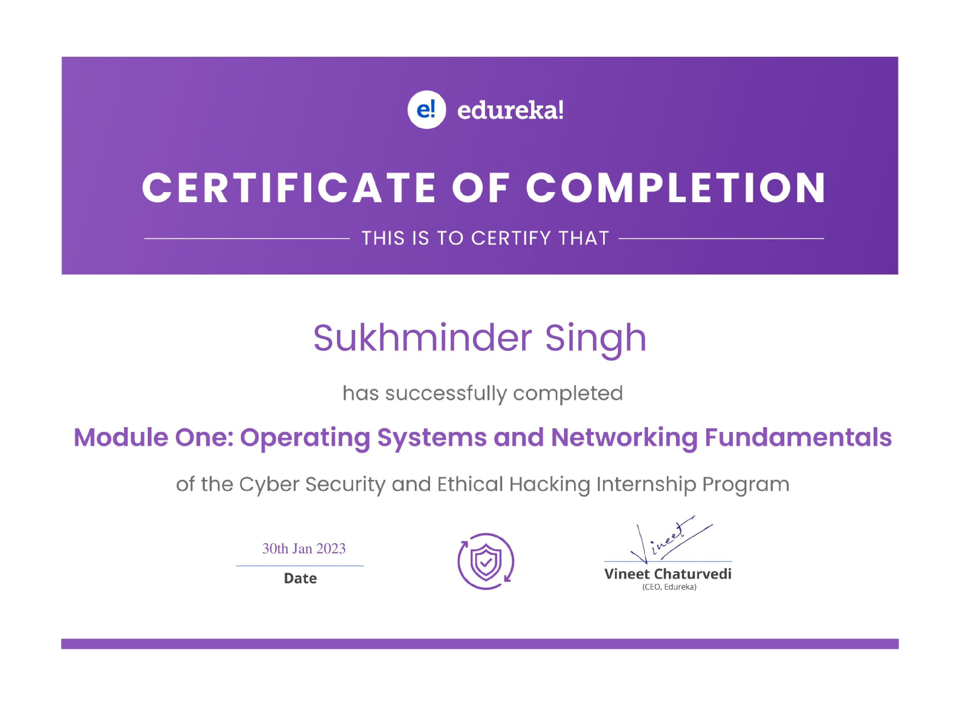 certificate!