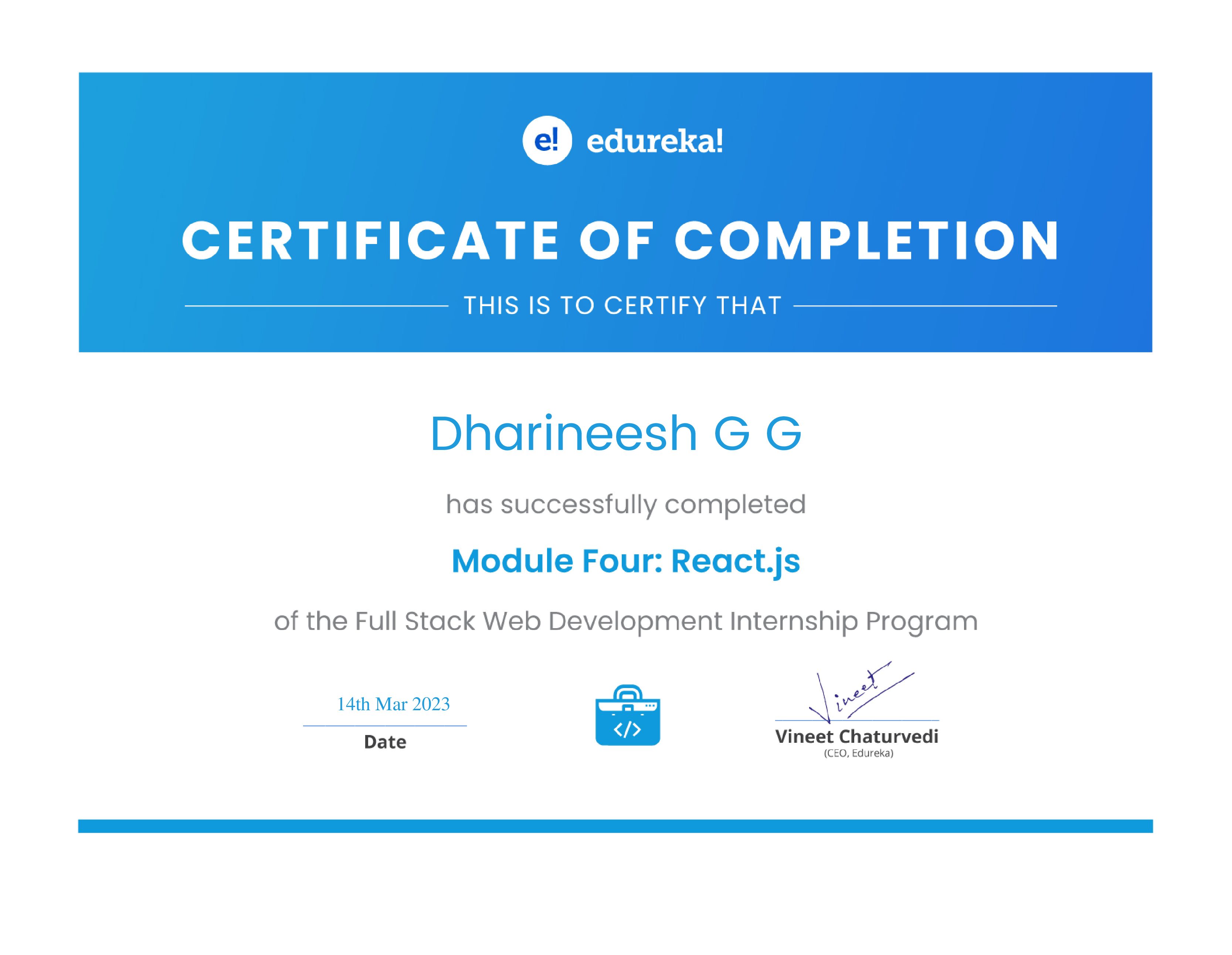 certificate!