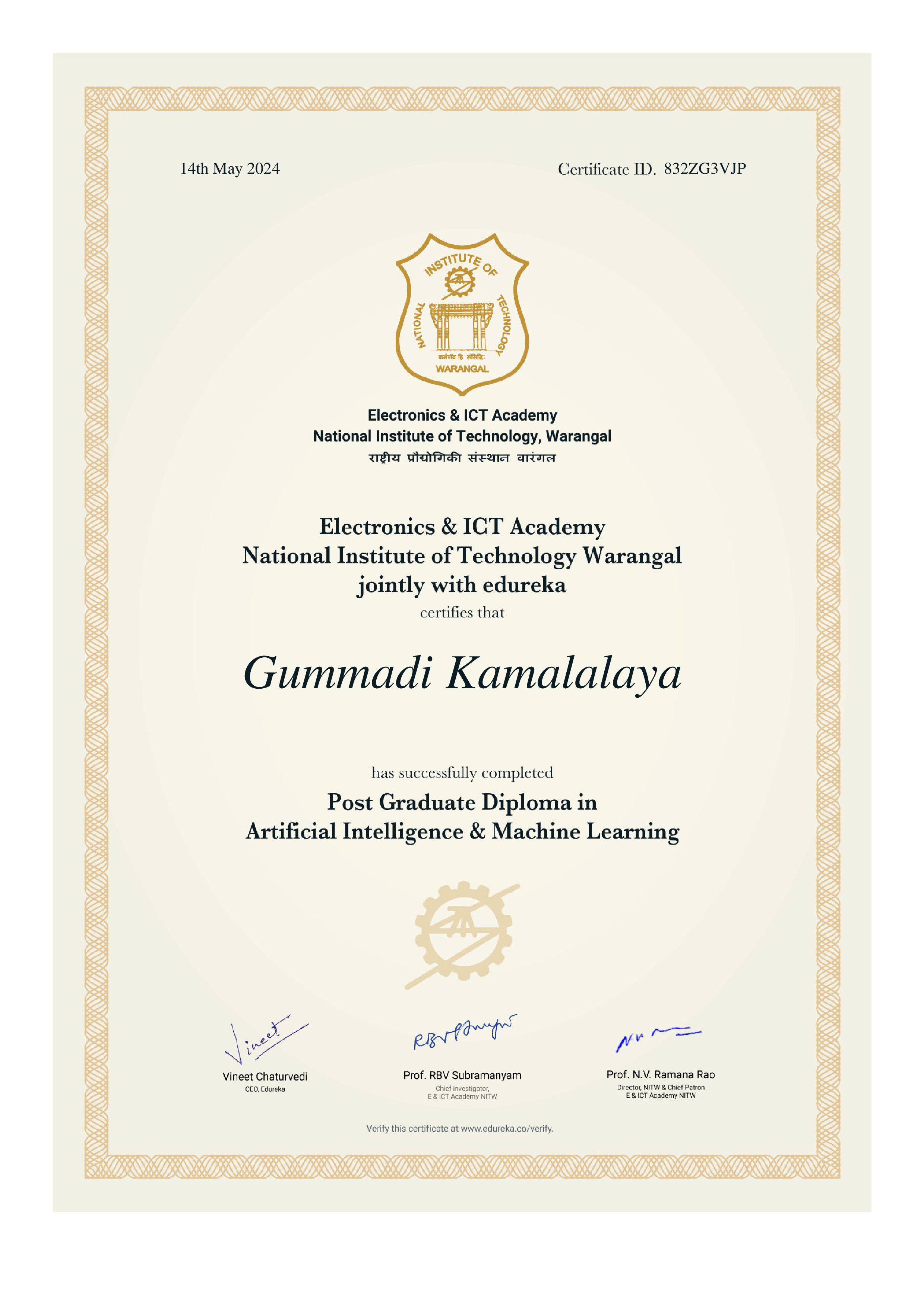 certificate!