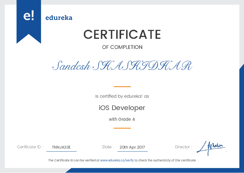 certificate!