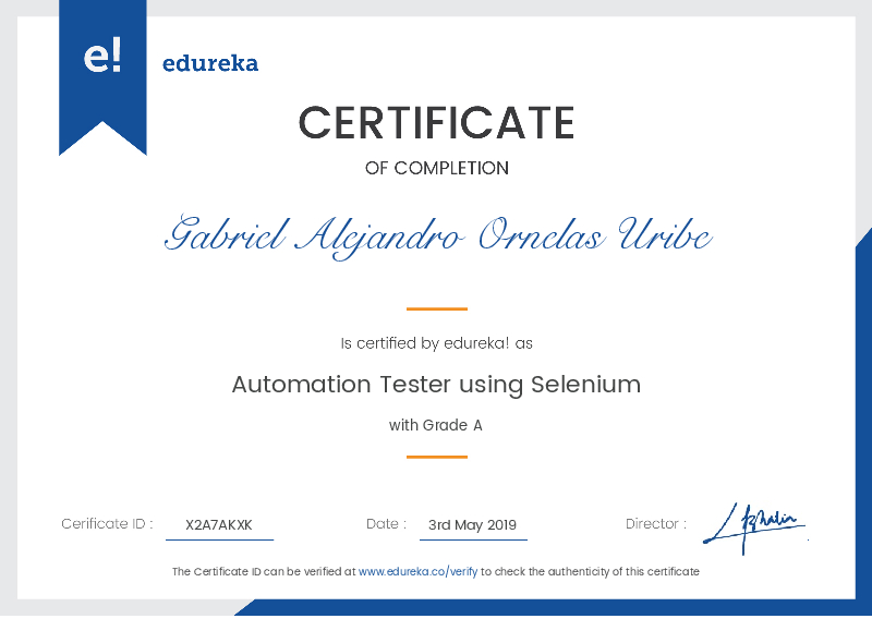 certificate!