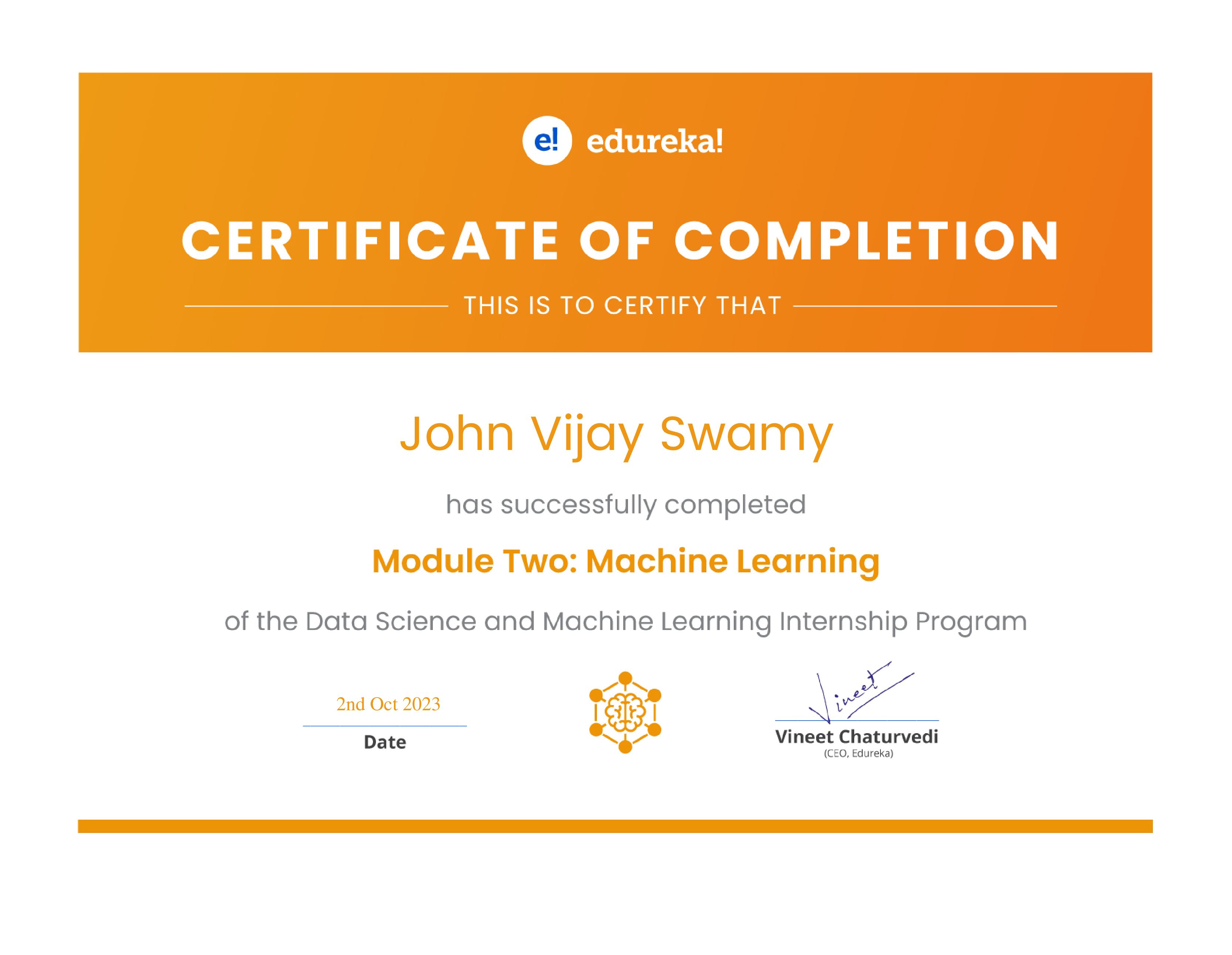 certificate!