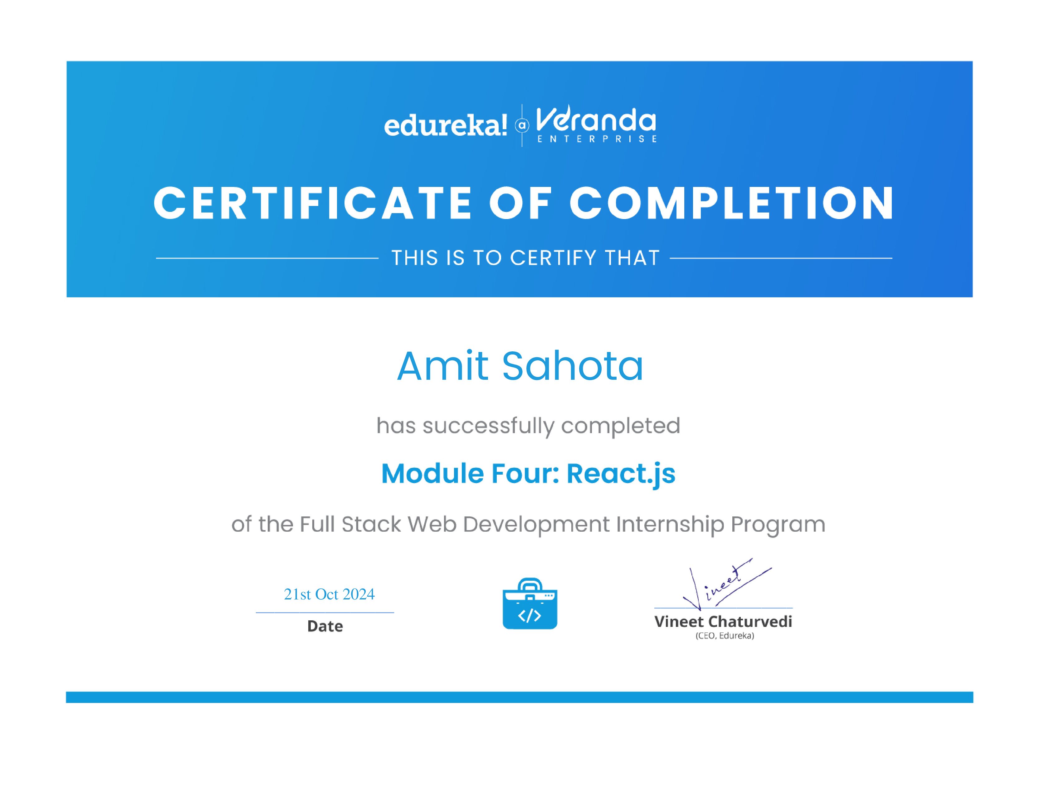 certificate!