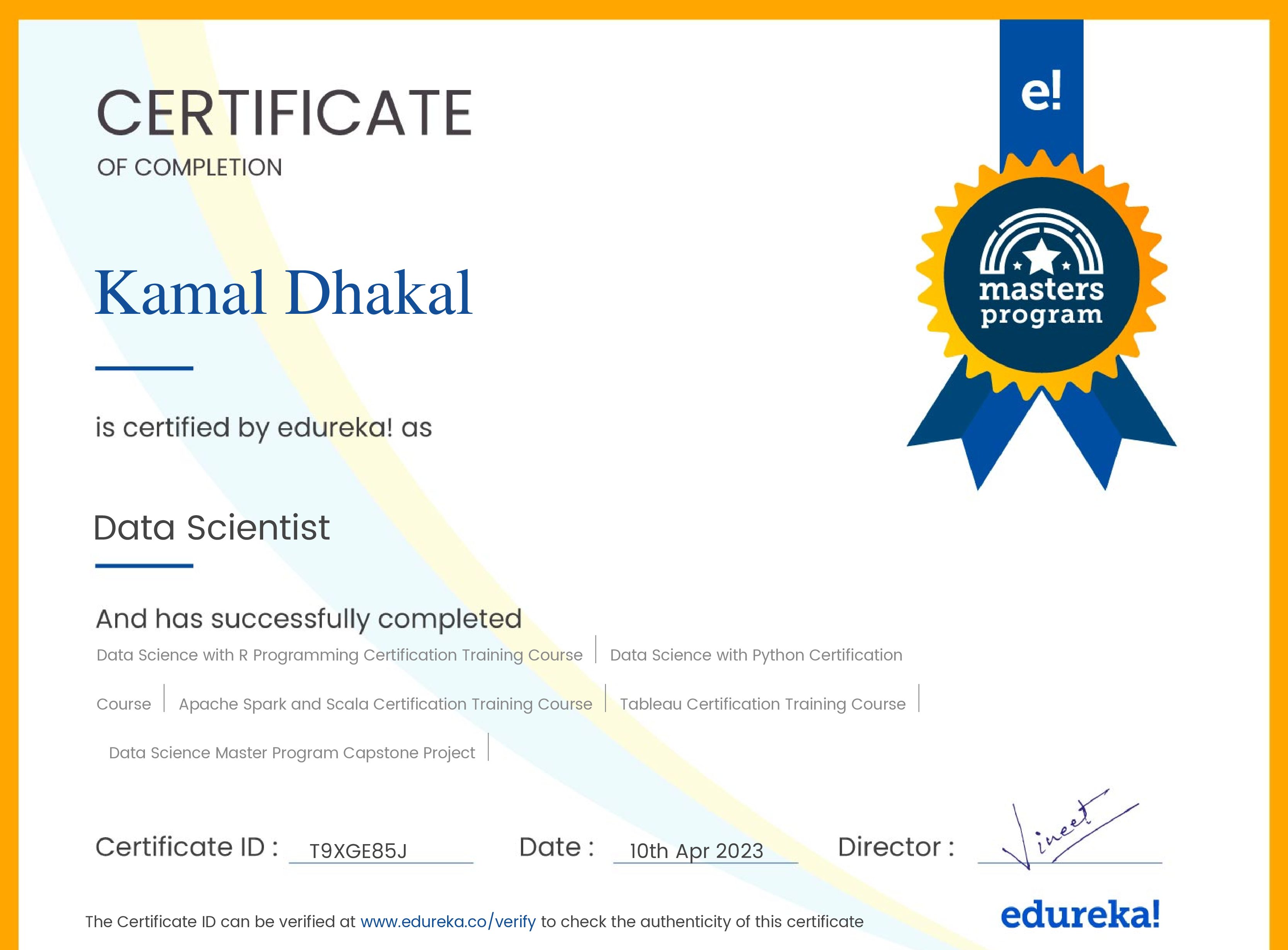 certificate!