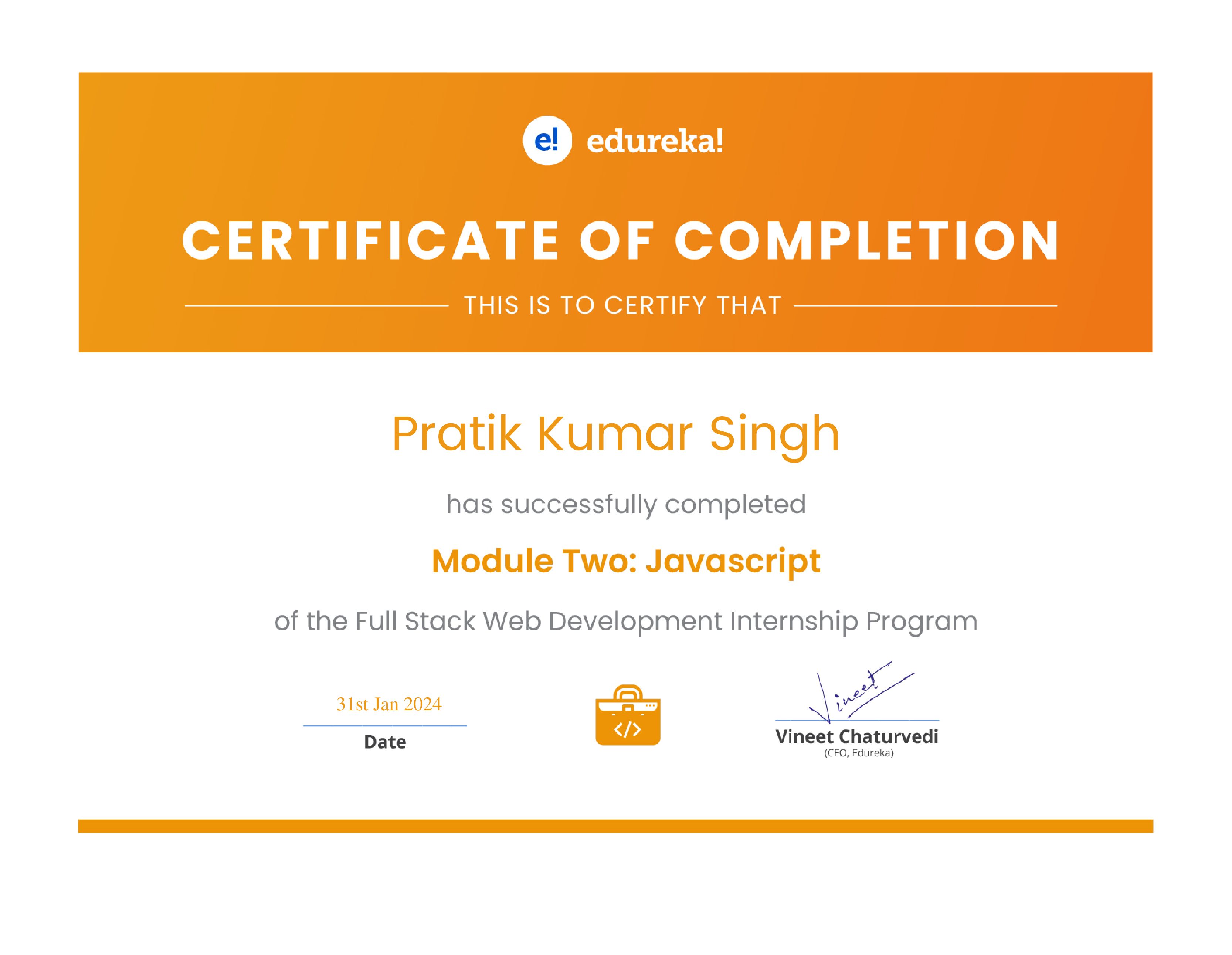 certificate!