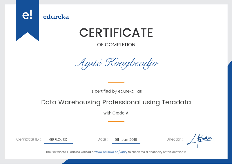certificate!