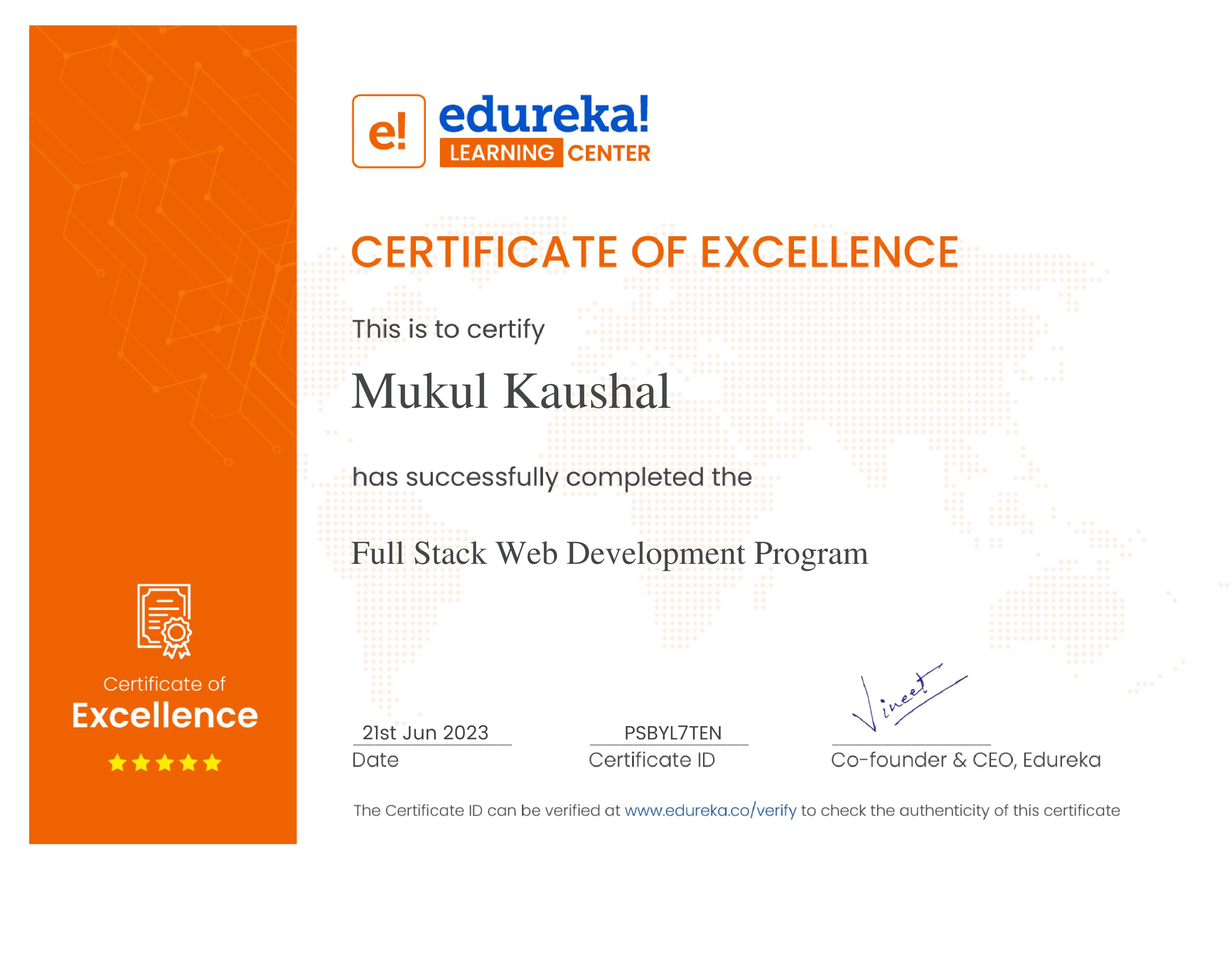 certificate!