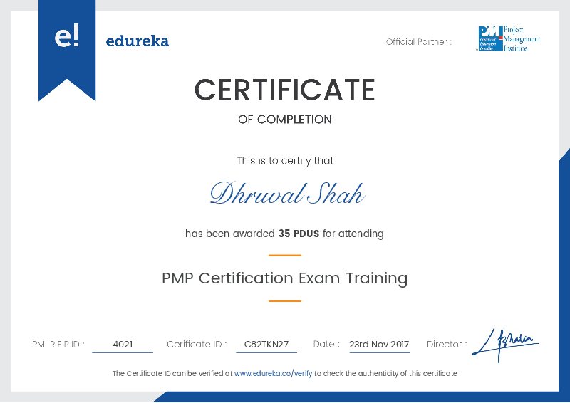 certificate!
