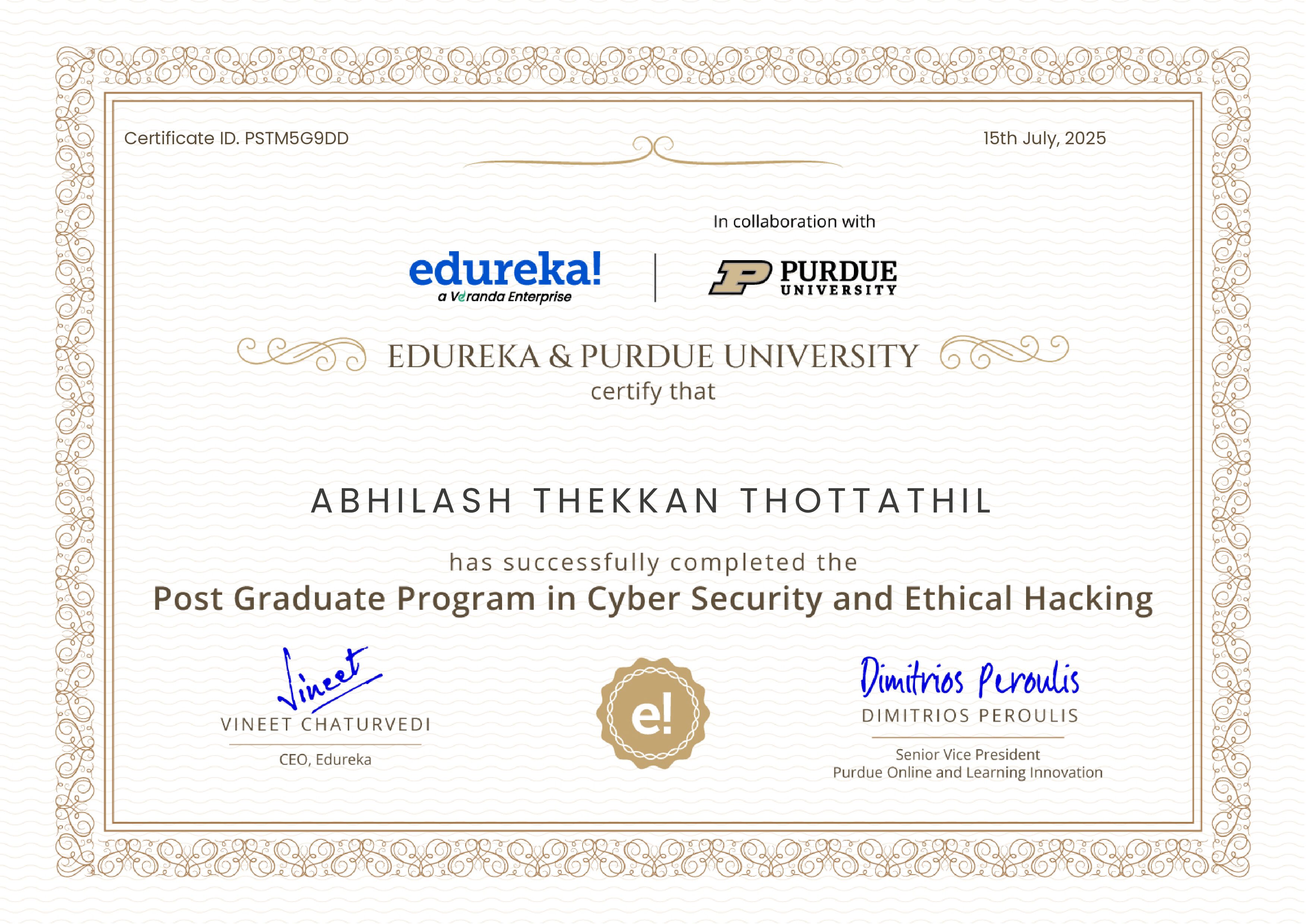 certificate!