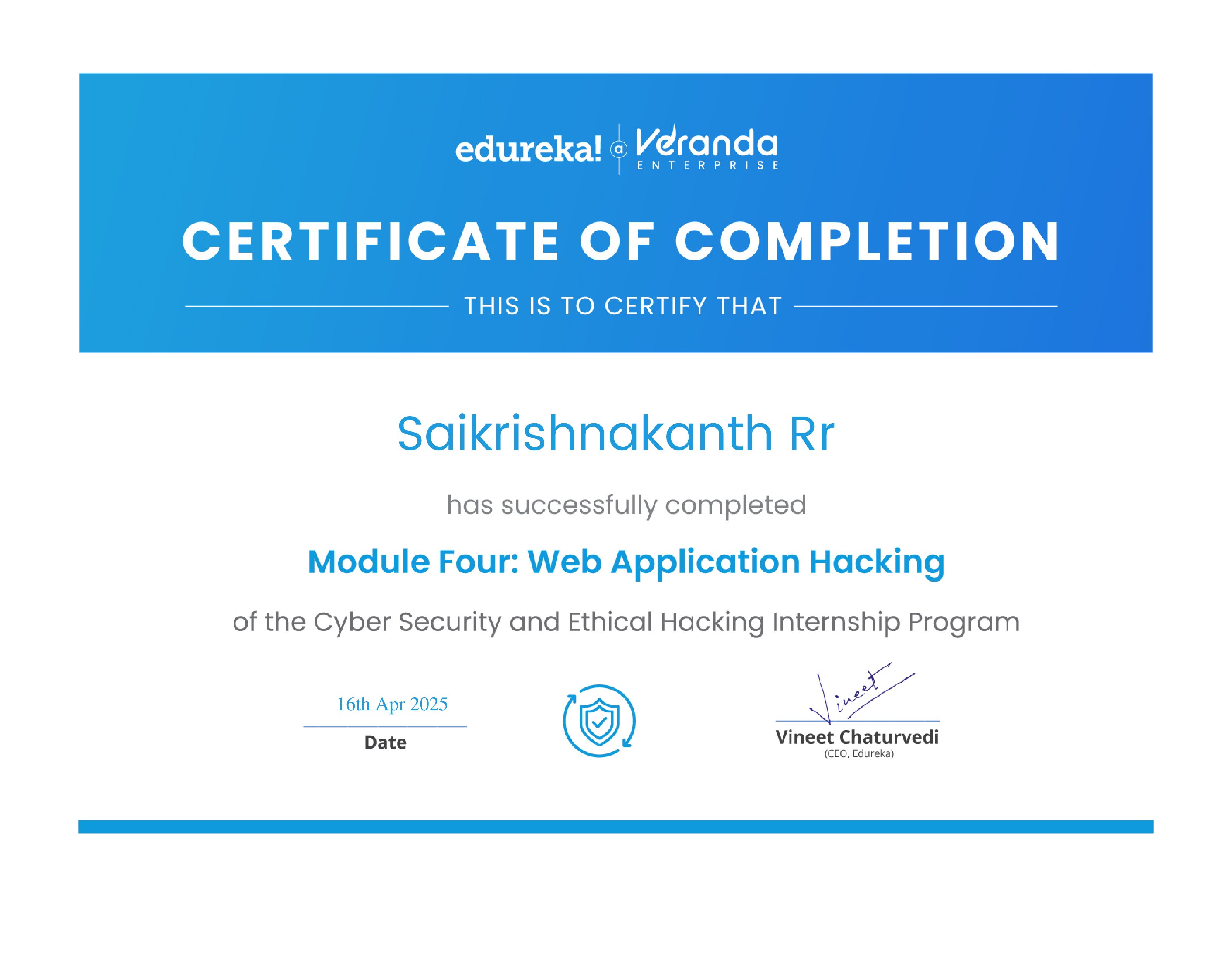 certificate!