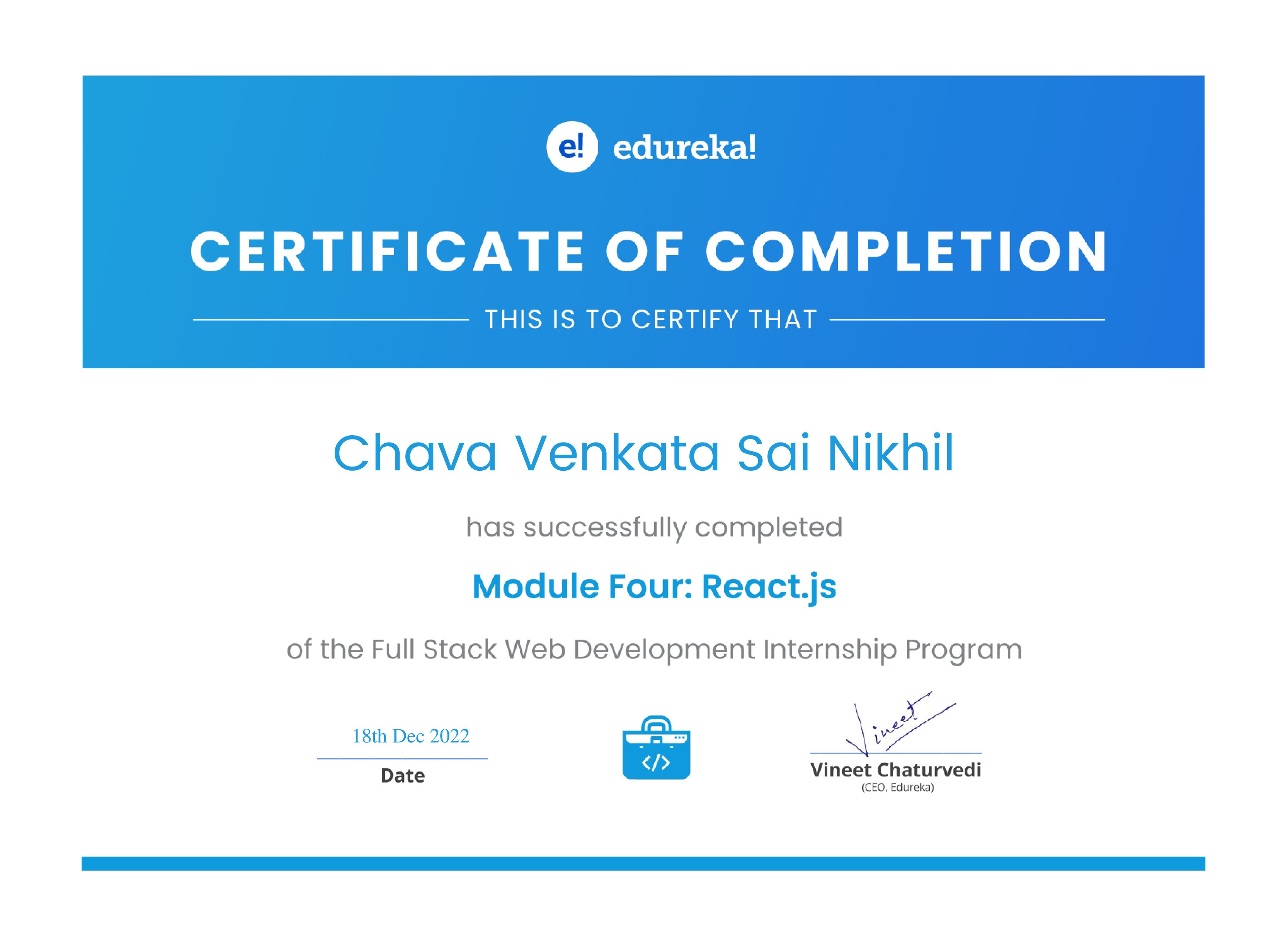 certificate!