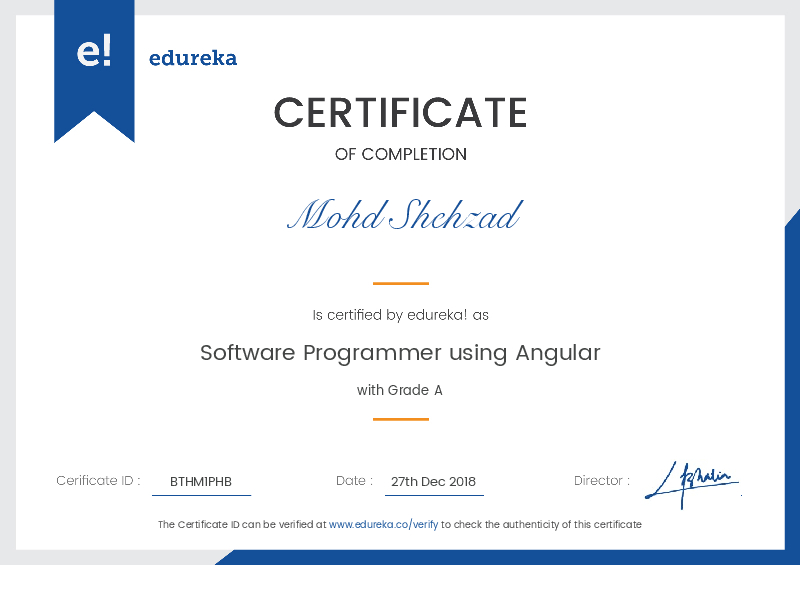 certificate!