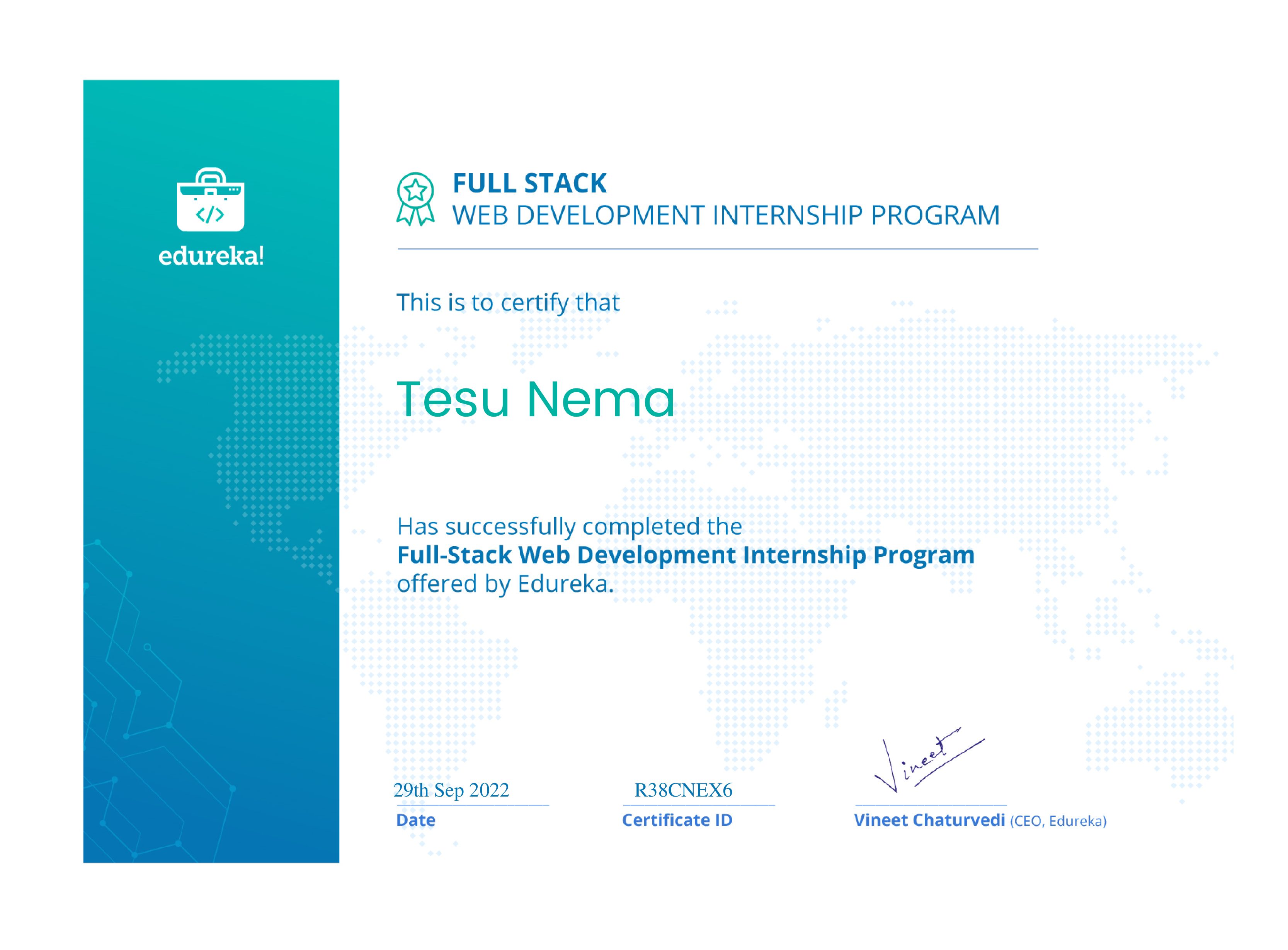certificate!