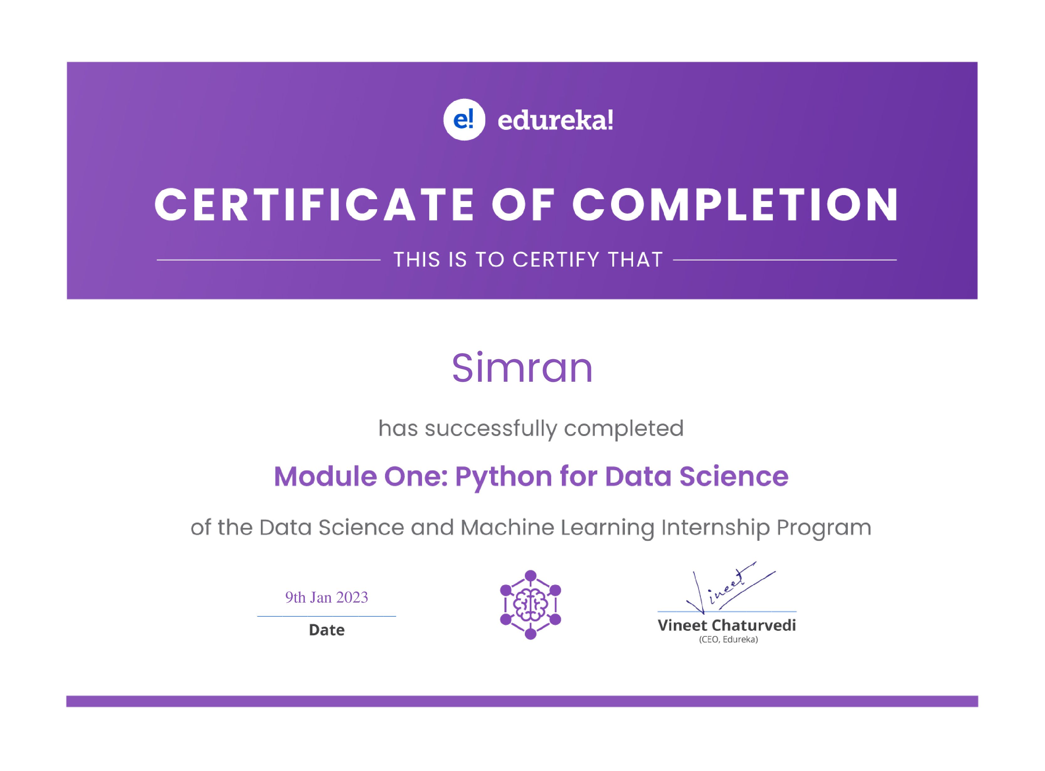 certificate!