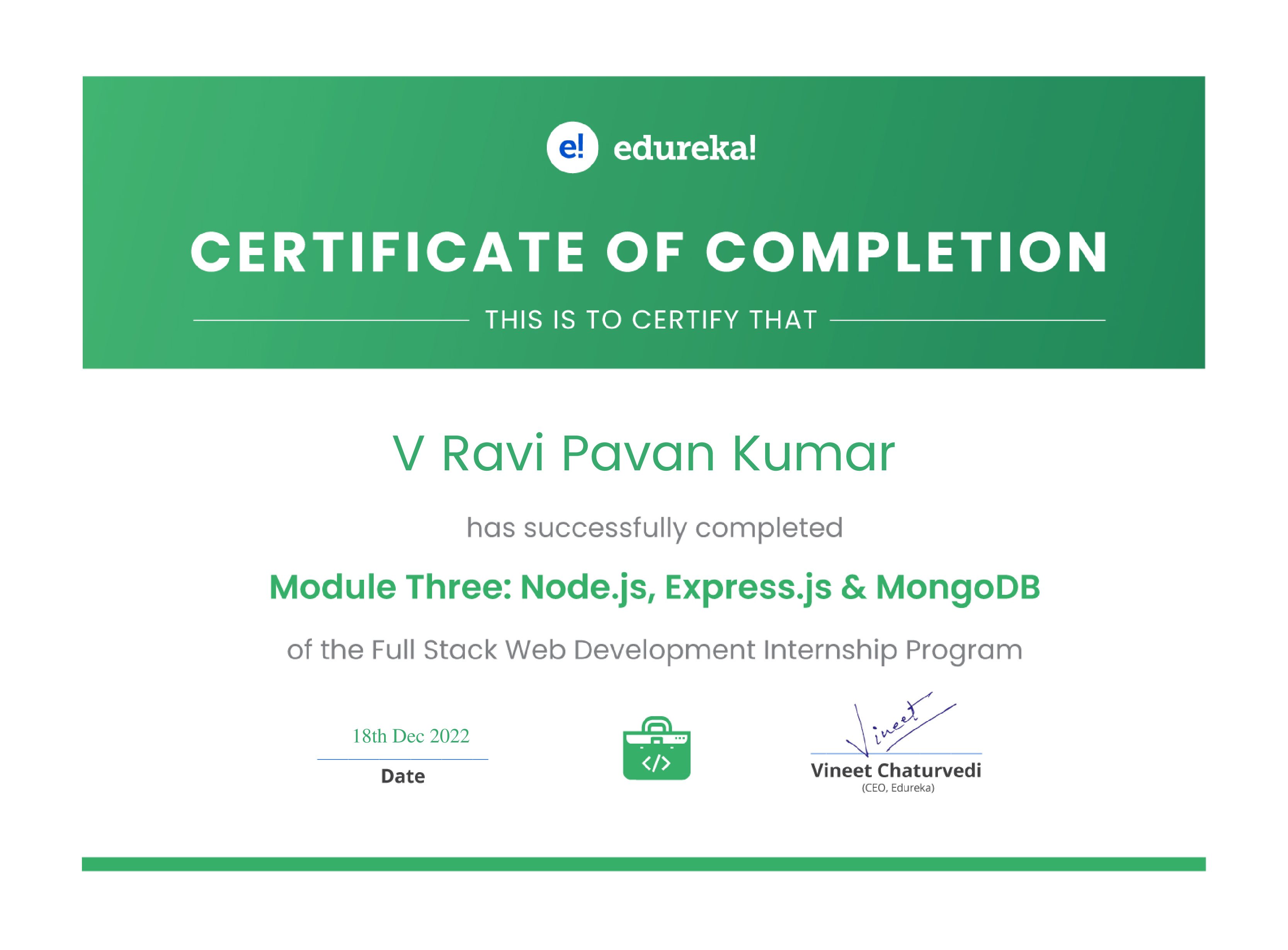certificate!