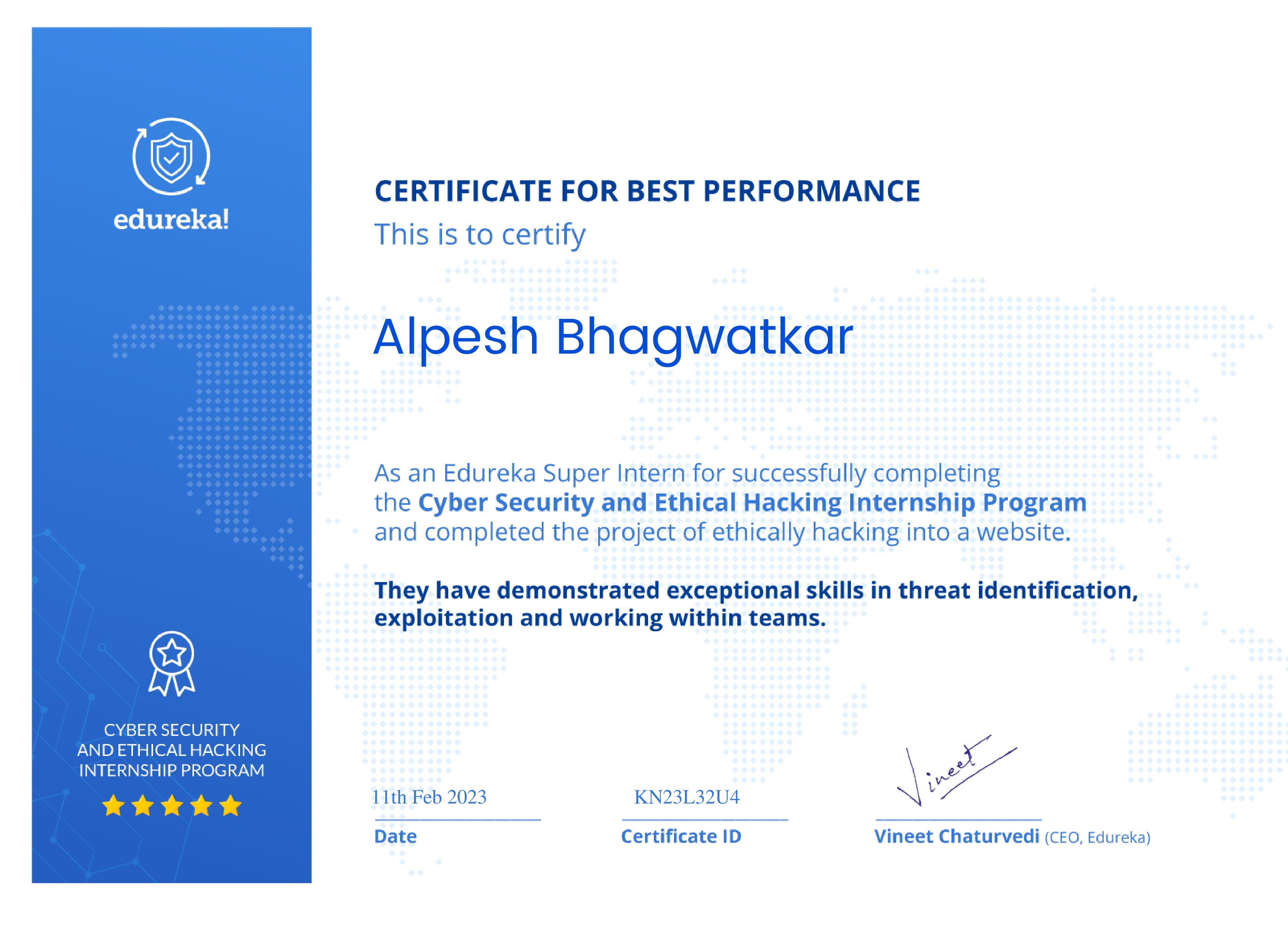 certificate!