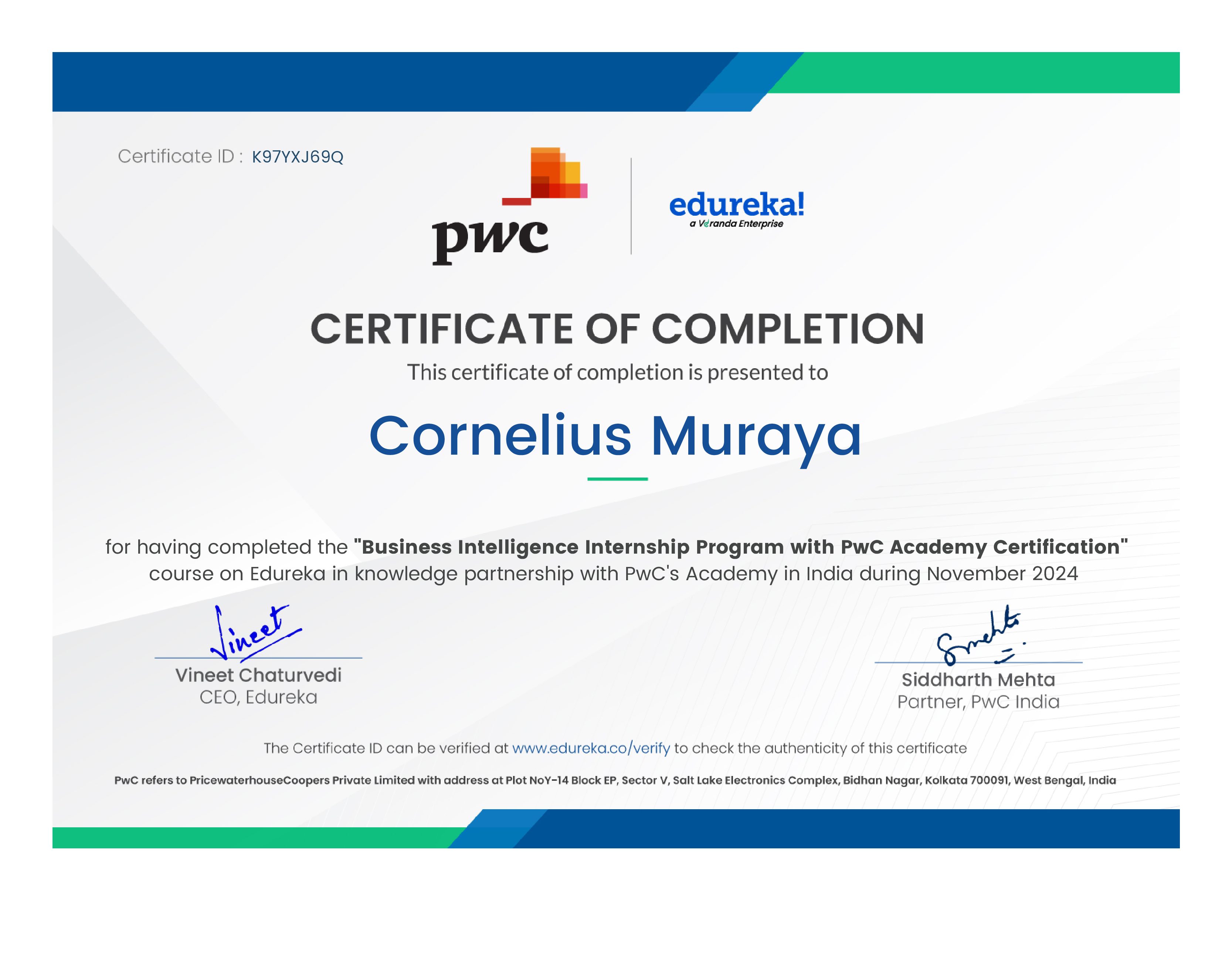 certificate!