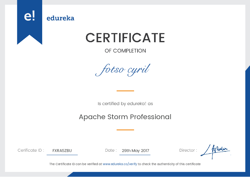 certificate!