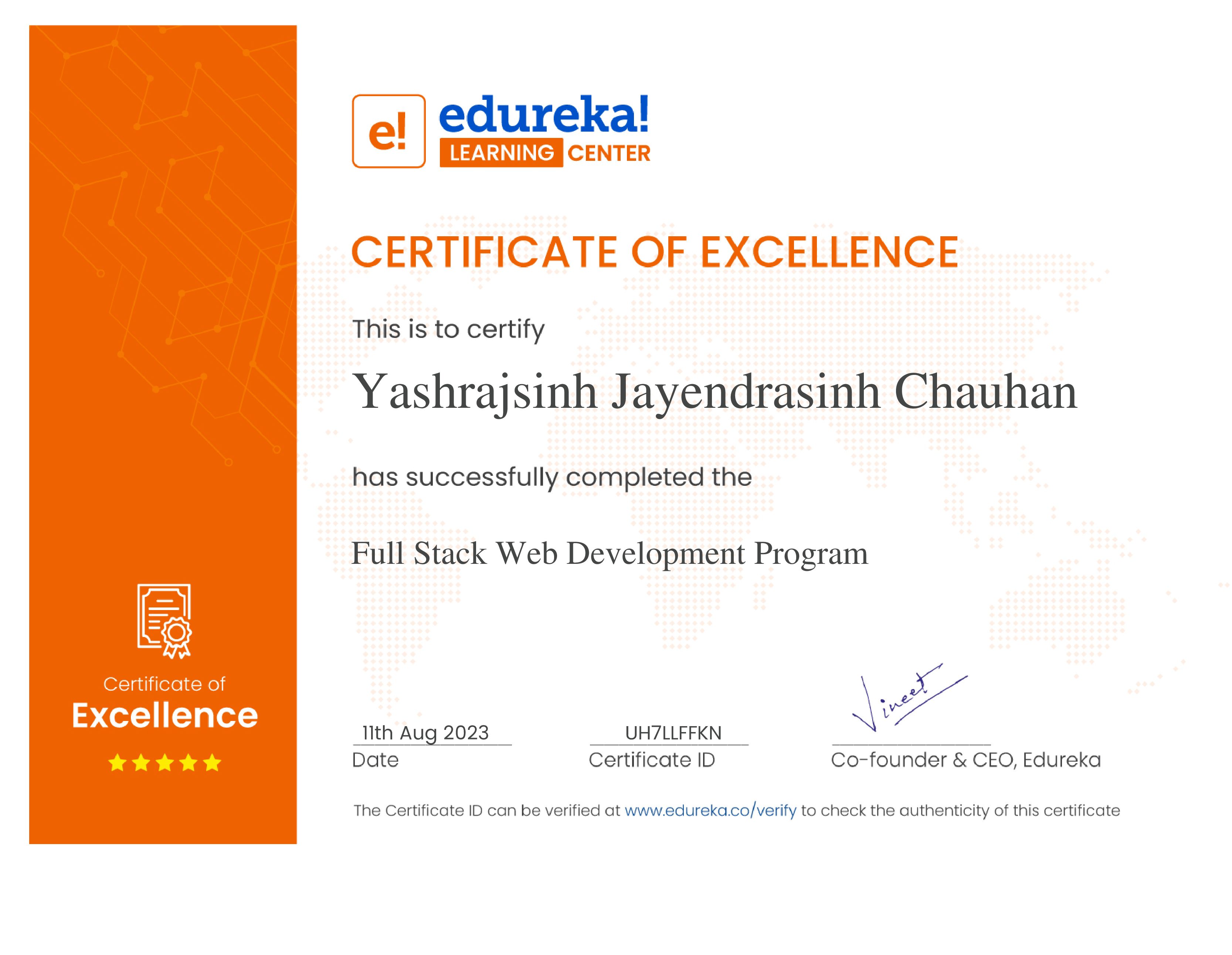 certificate!