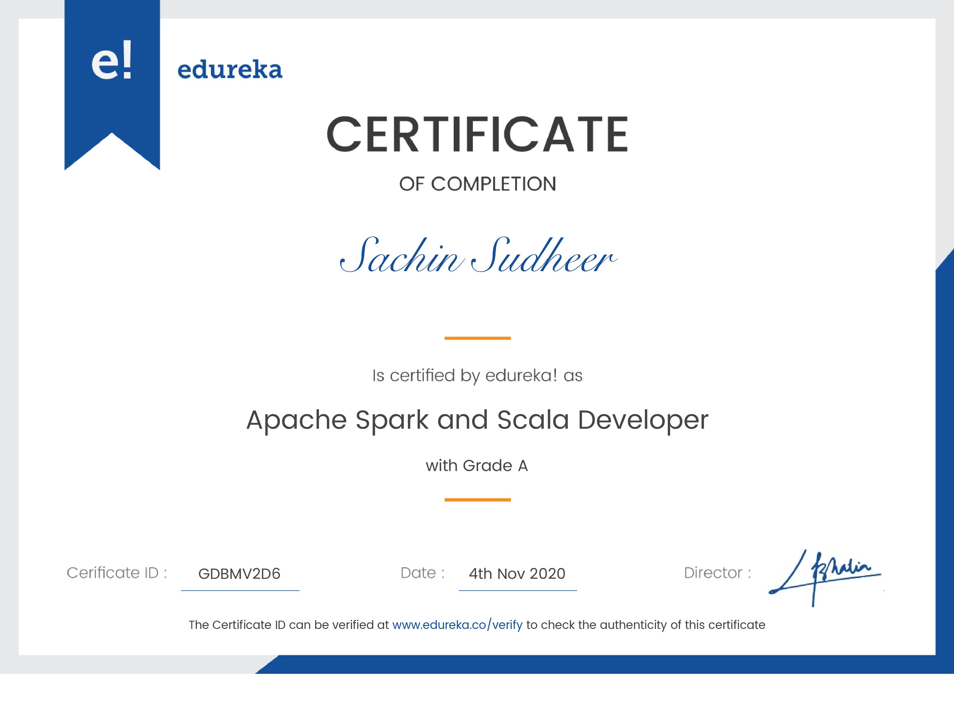 certificate!