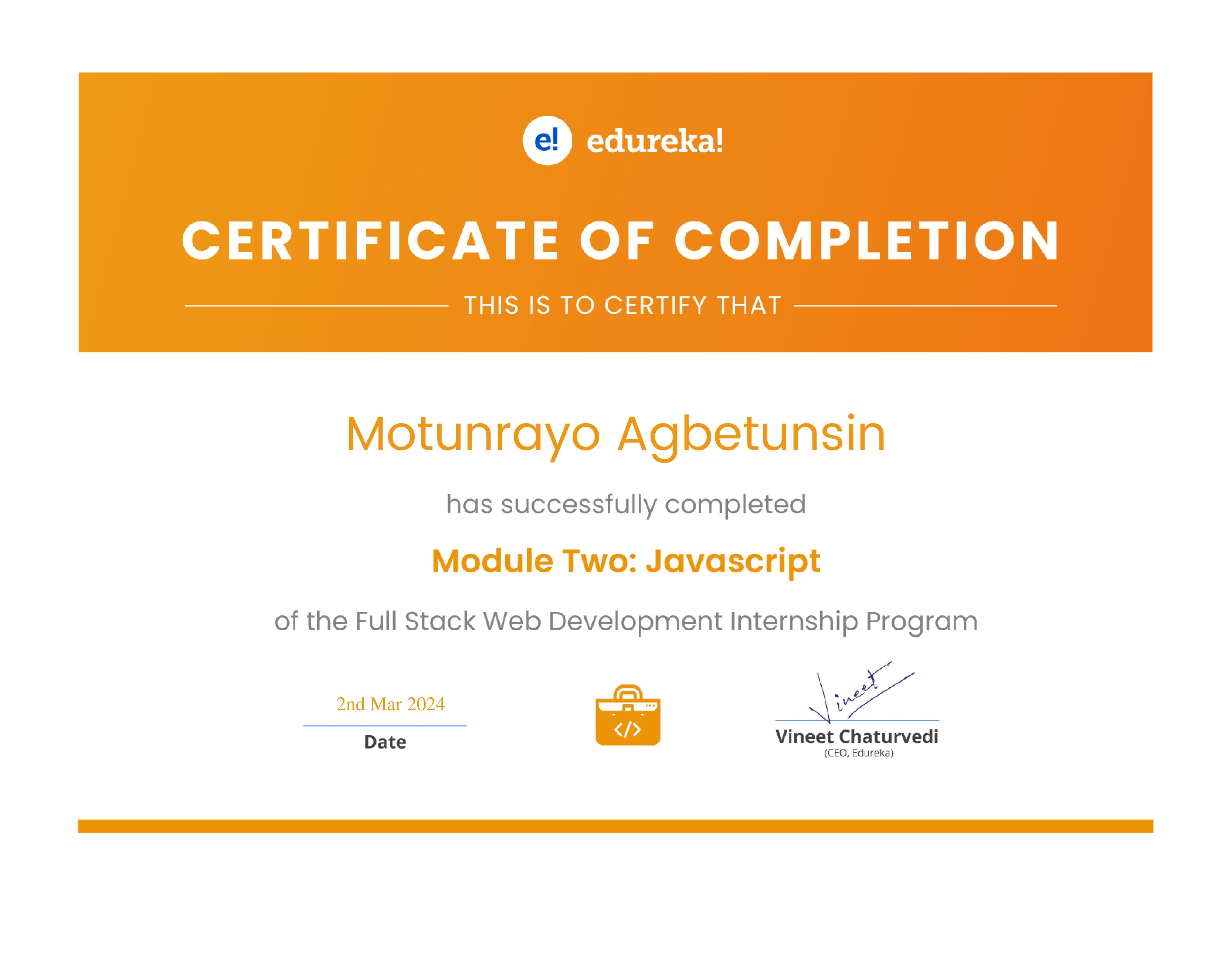 certificate!