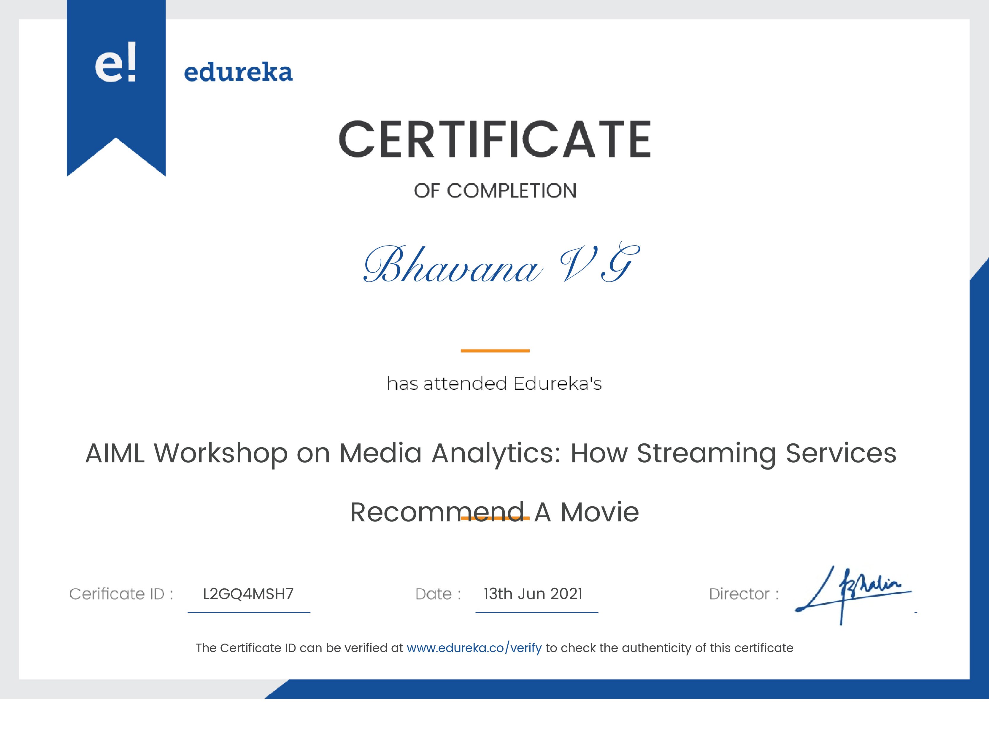 certificate!