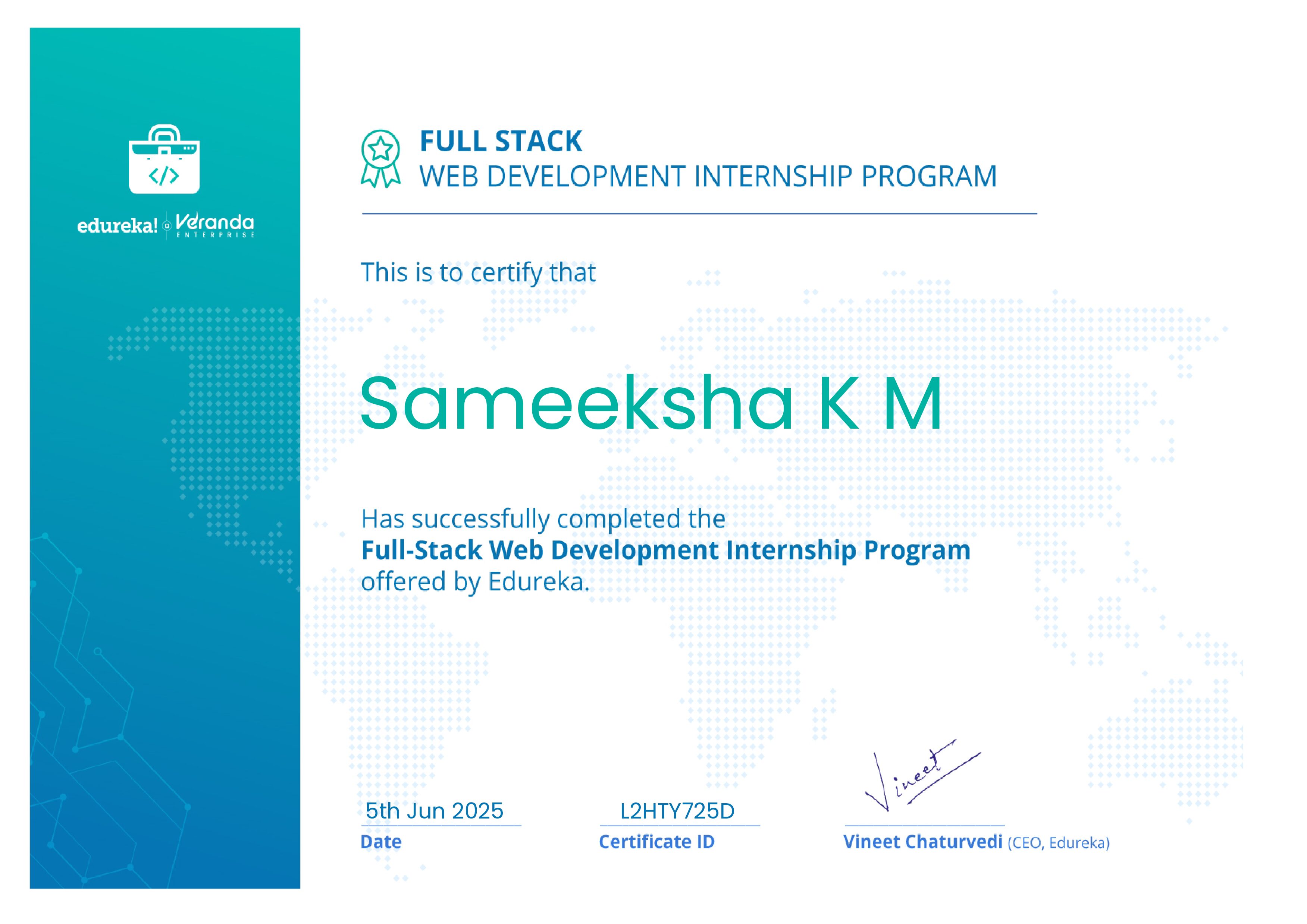 certificate!