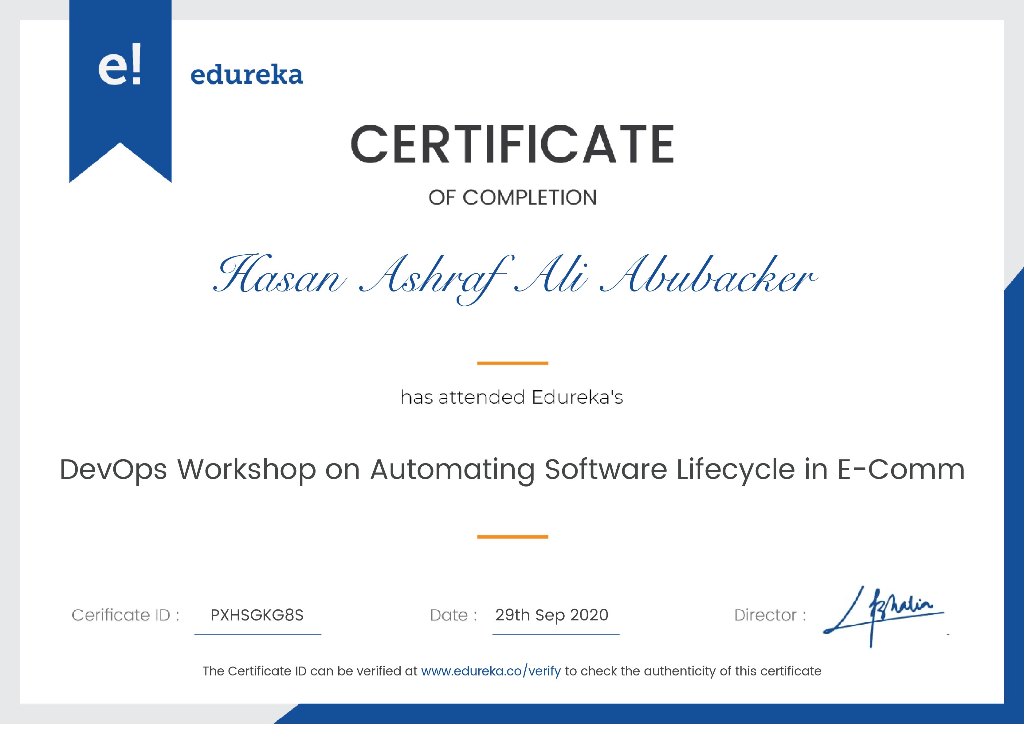 certificate!