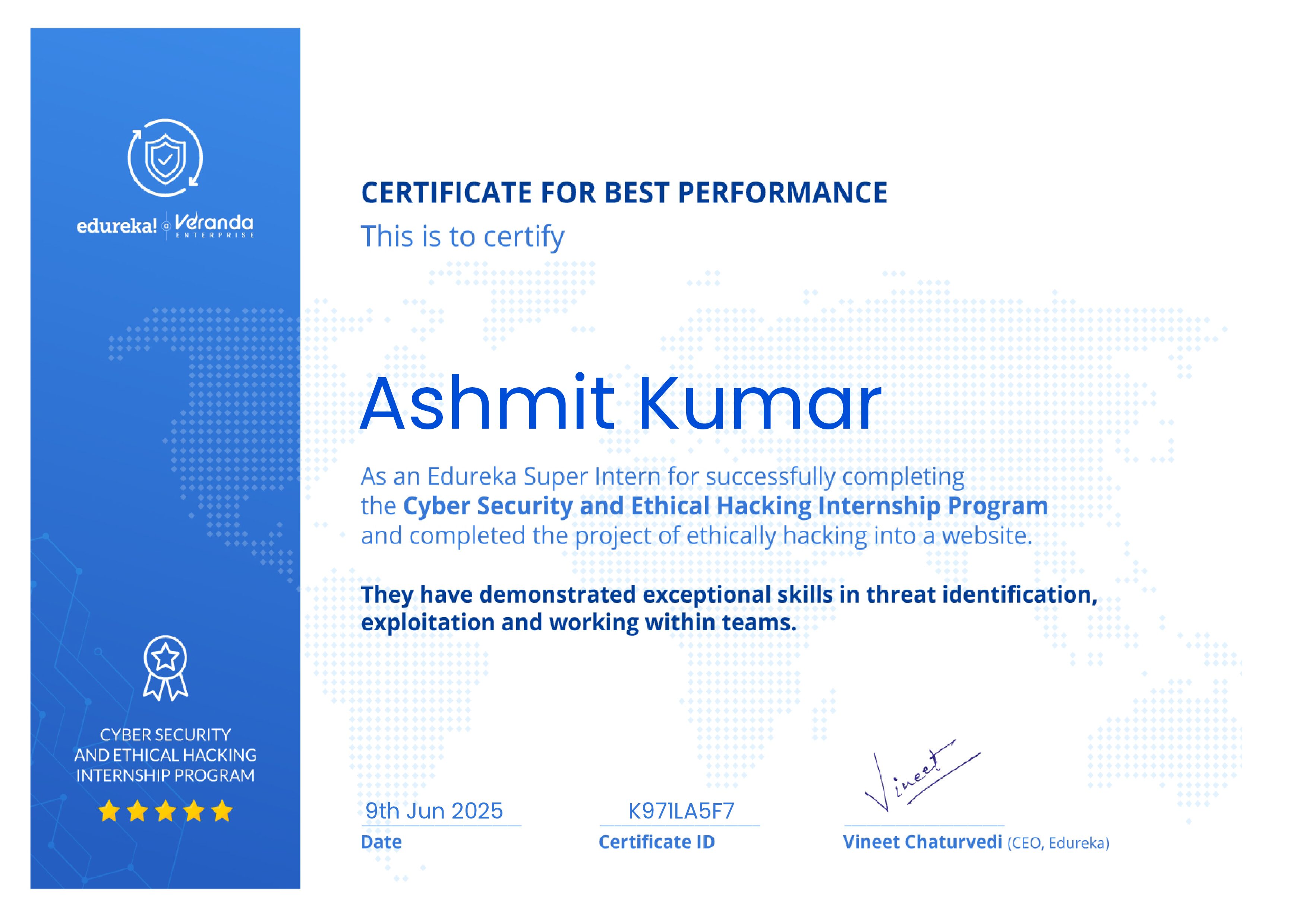 certificate!