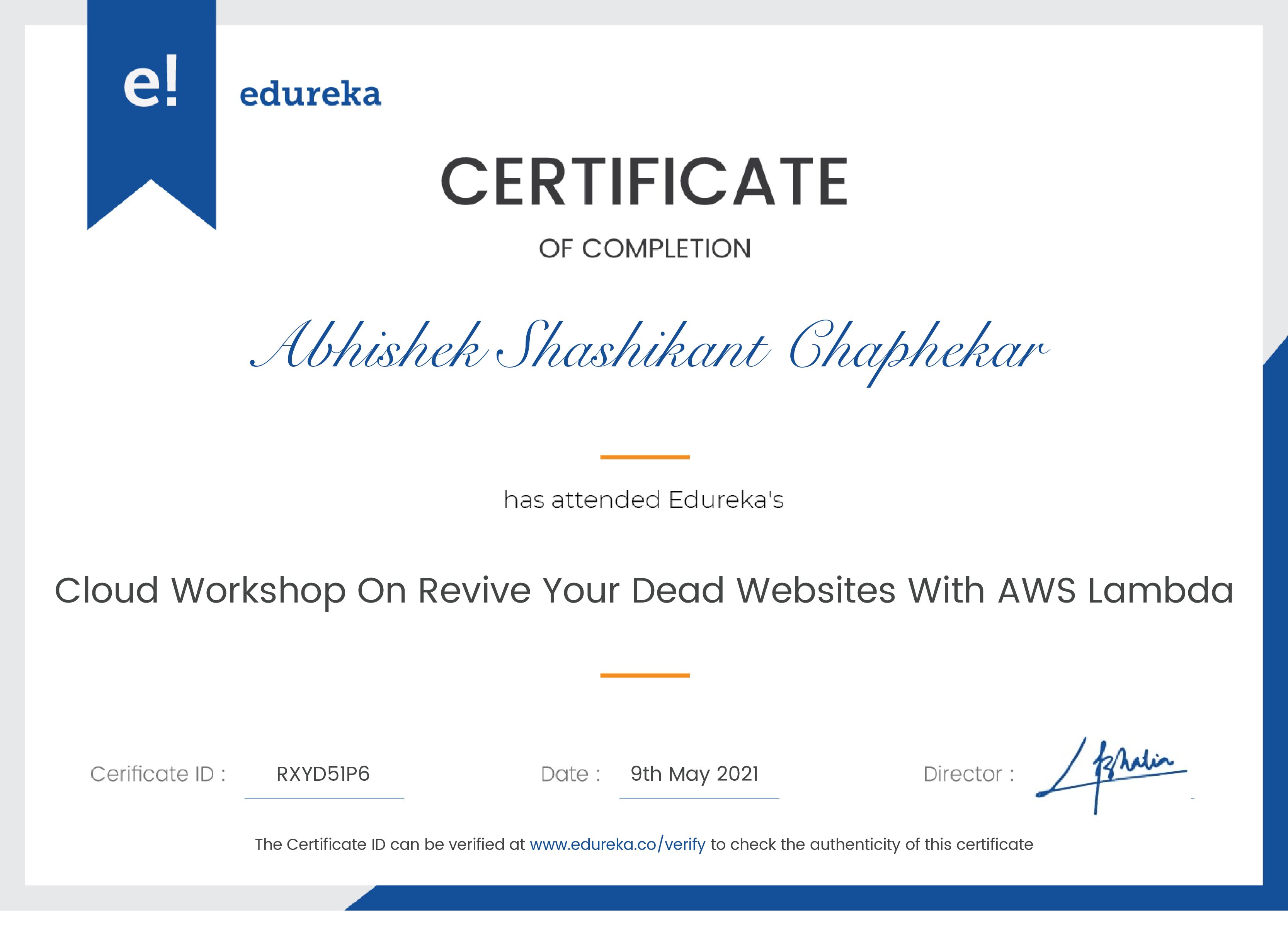 certificate!