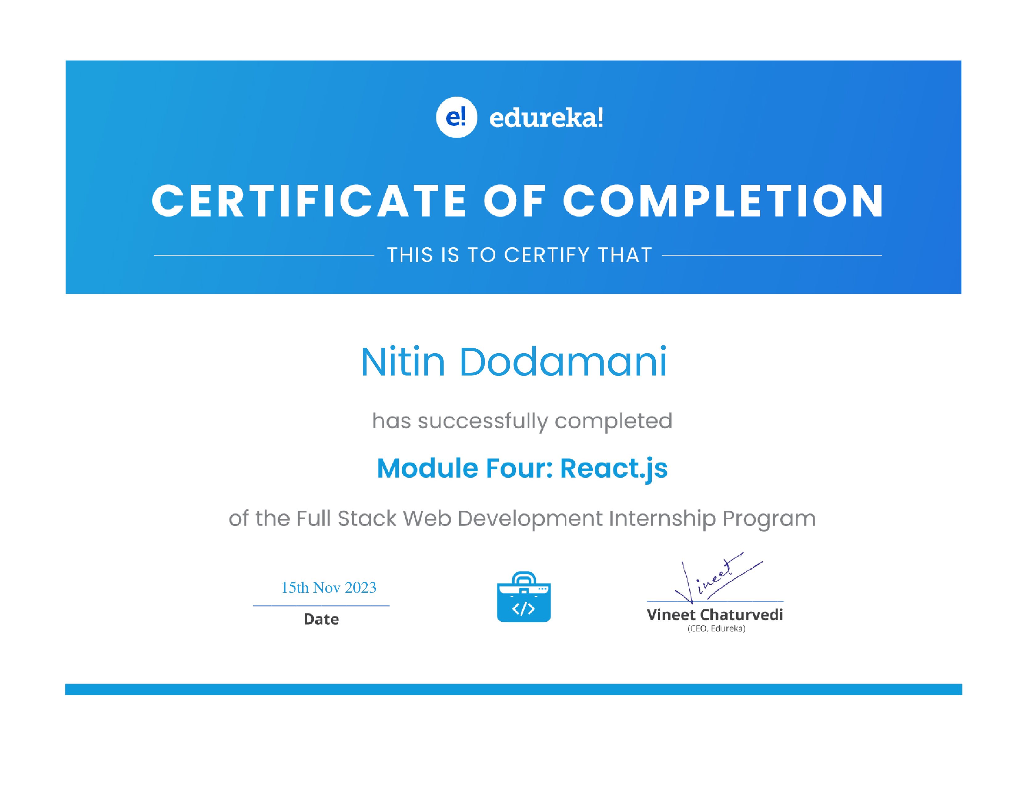 certificate!