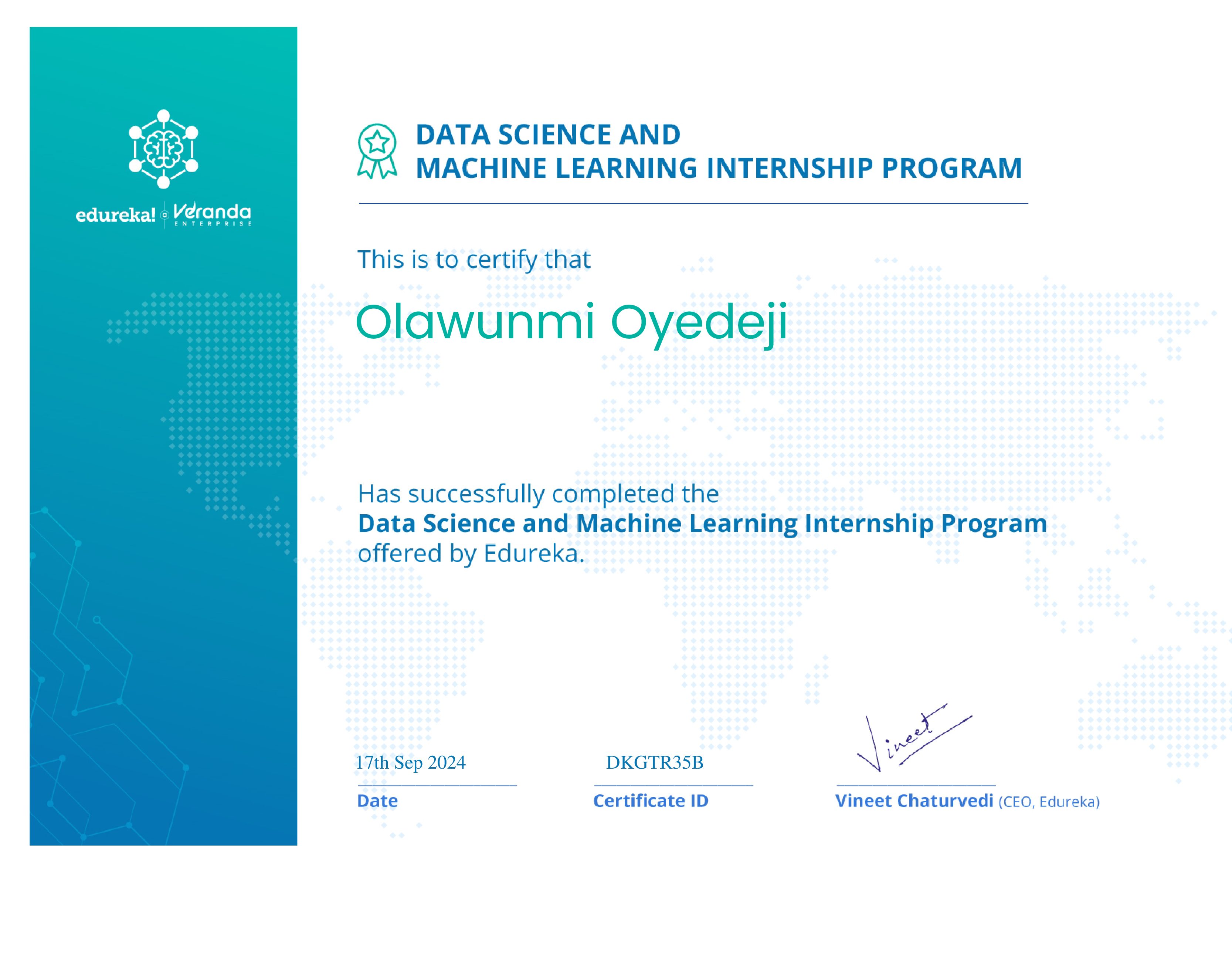 certificate!