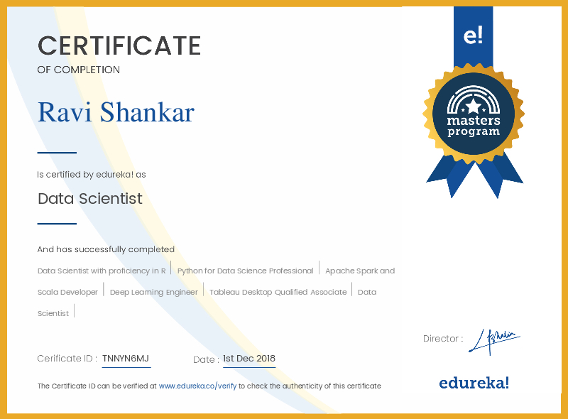 certificate!
